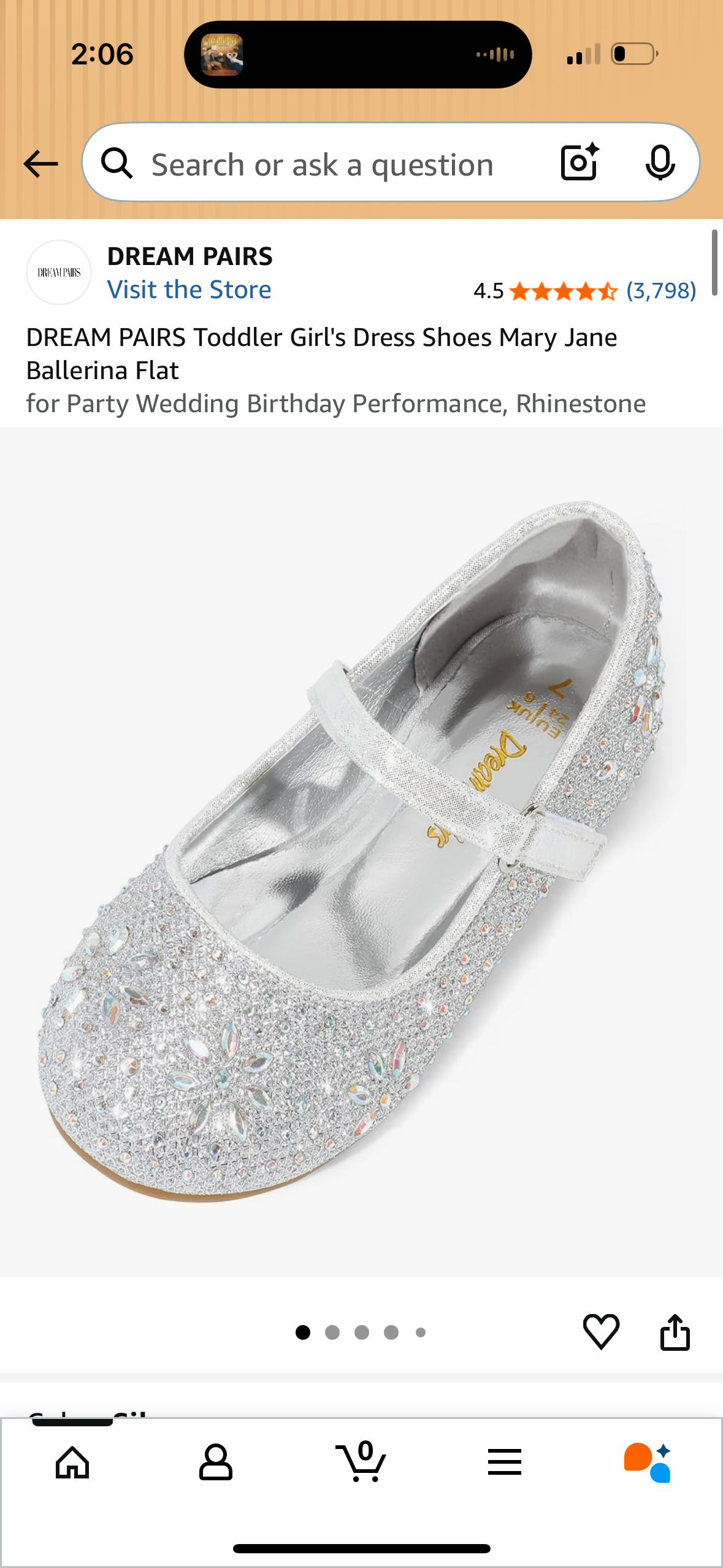 Toddler Girl's Dress Flats (Size 4 Toddler)