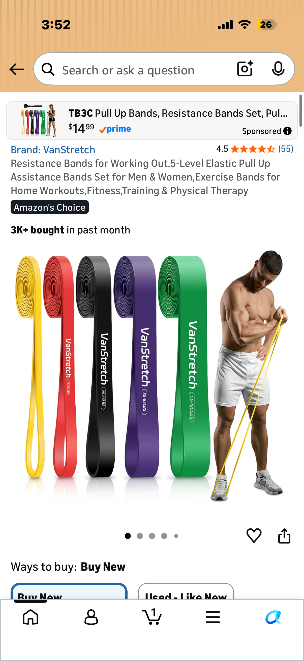 Resistance Bands for Working Out,5-Level Elastic Pull Up Assistance Bands Set for Men & Women,Exercise Bands for Home Workouts,Fitness,Training & Physical Therapy
