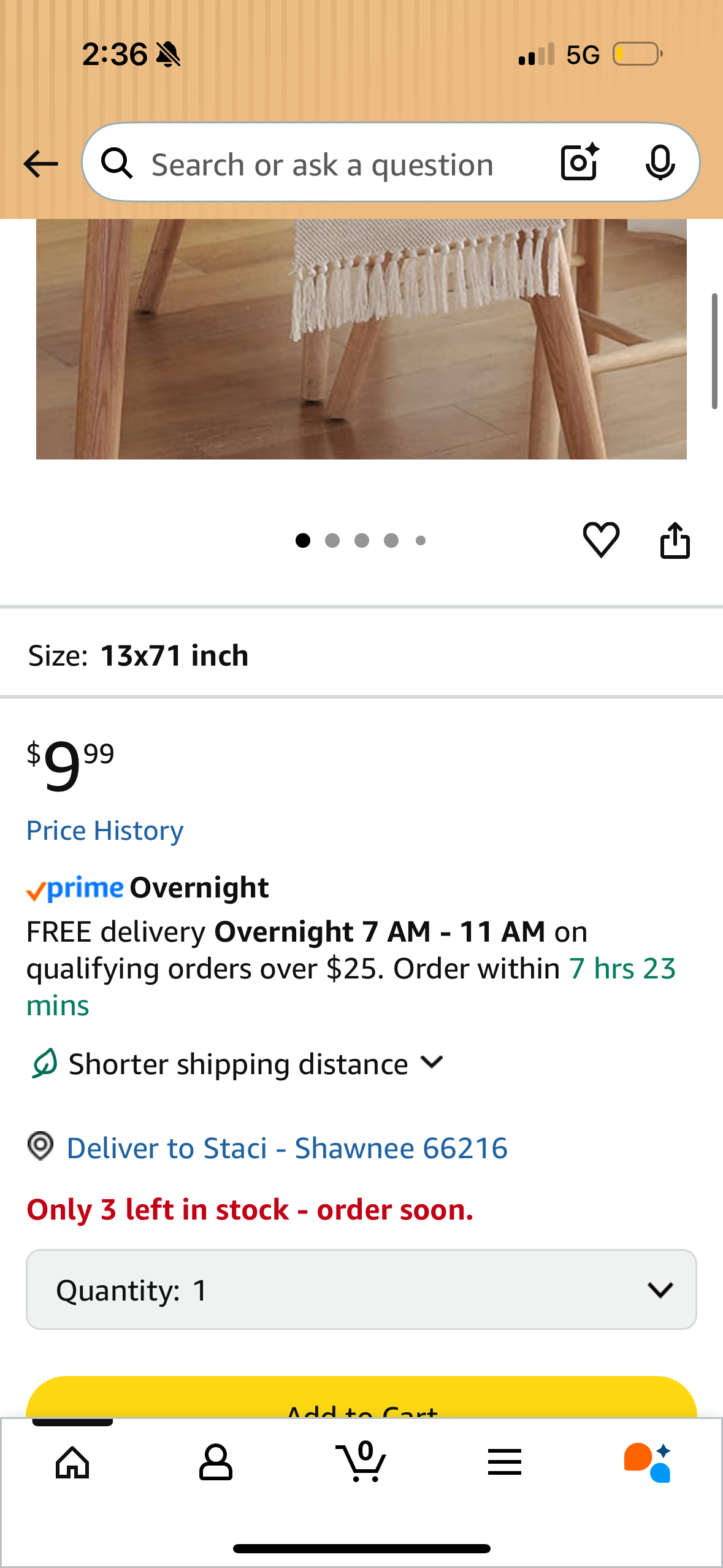 Rustic Dining Table Runner, 13 x 71 inch Boho Farmhouse ins Style Linen Dinner Patio Table Runner with Walf Checks Decor and Tassels Design, Perfect for Indoor Outdoor Parties and Home Decor