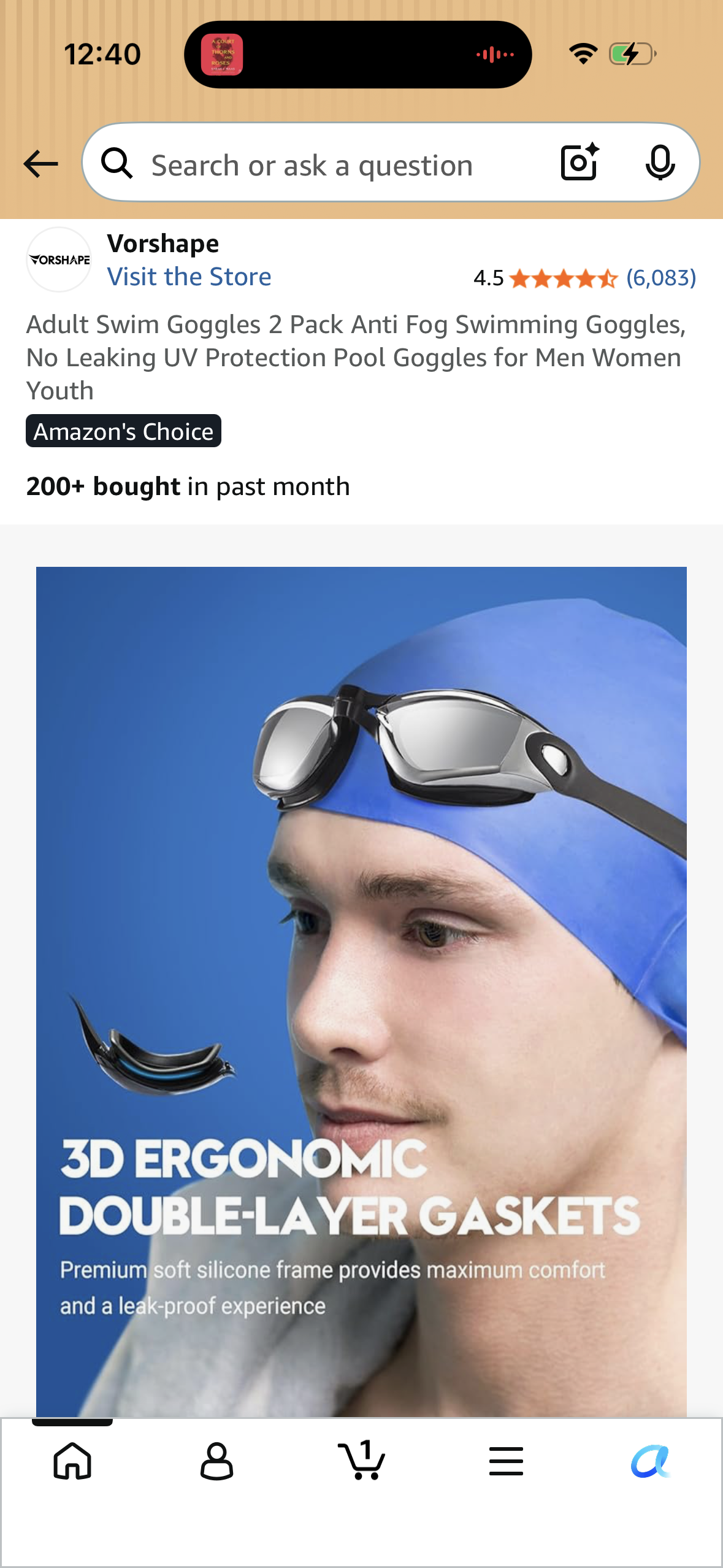 Adult Swim Goggles 2 Pack Anti Fog Swimming Goggles, No Leaking UV Protection Pool Goggles for Men Women Youth