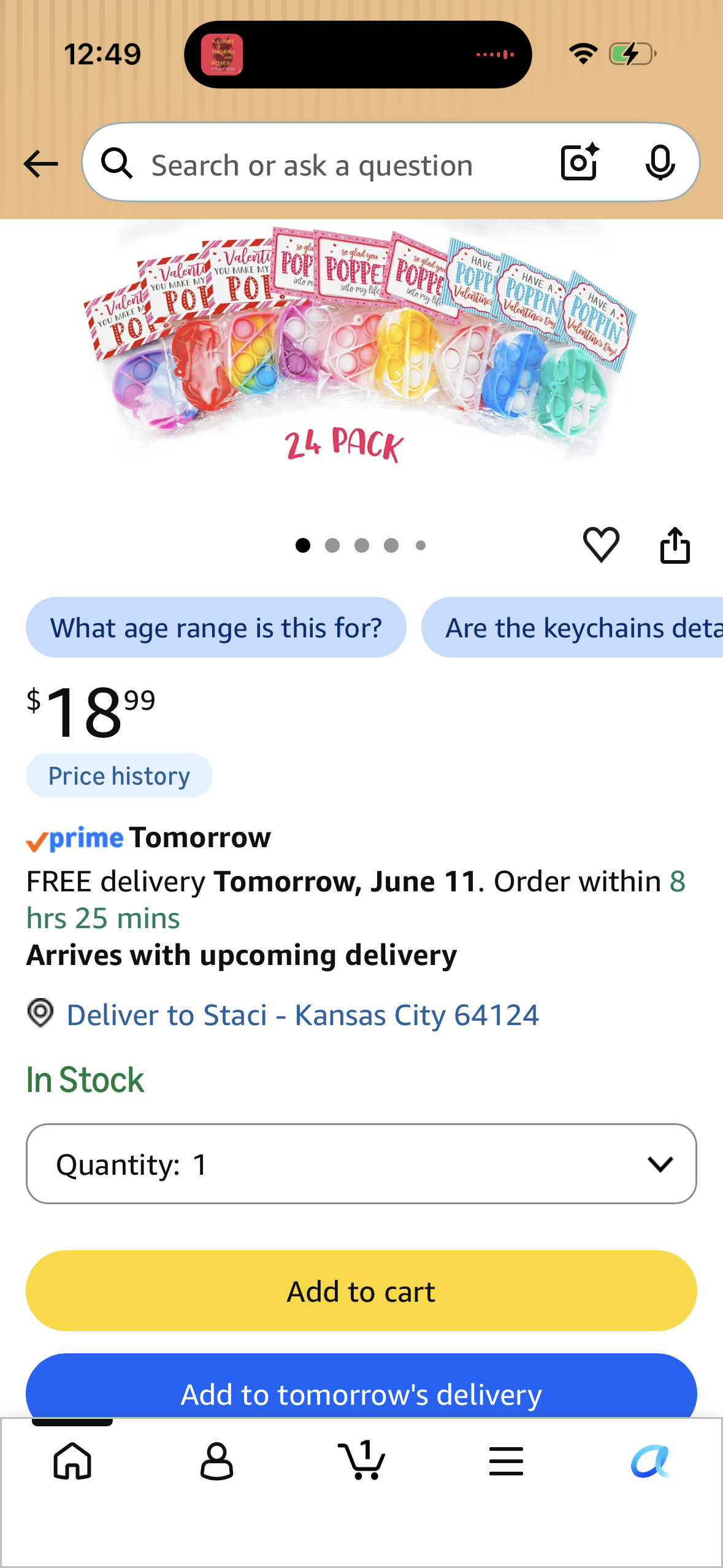 Valentine's Day Cards and Gifts for Kids - 24 Mini Heart Pop Fidget Toys Bulk - Exchange Cards for Classroom School Party Favors - Toddlers Girls Boys Age 3 Year and Up