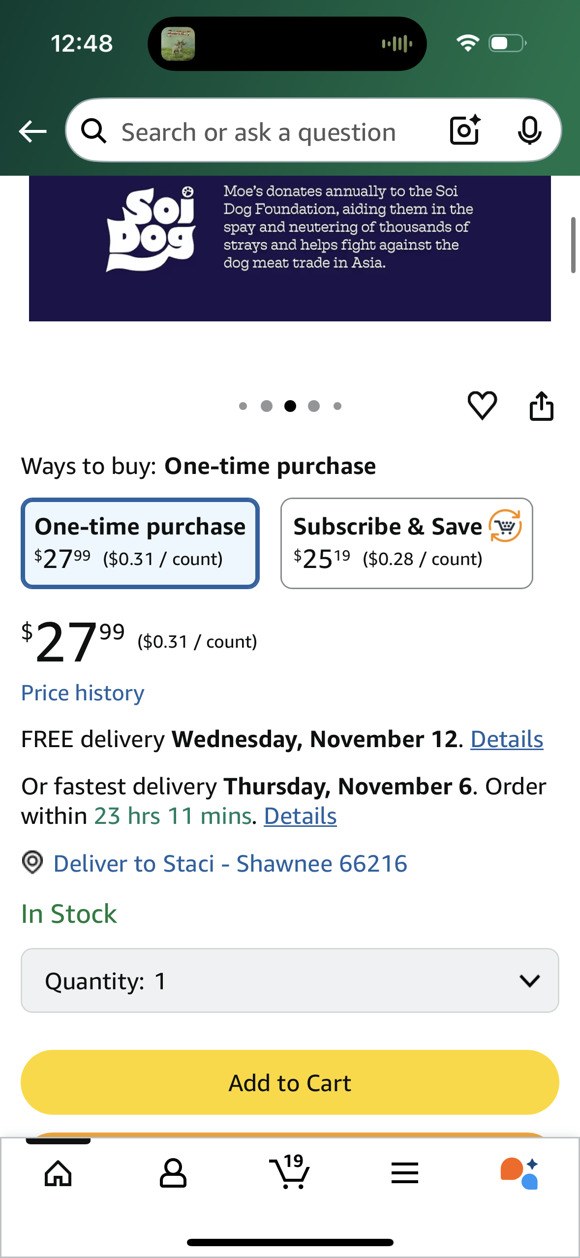 Moe's Healthy Pets Chicken Flavor Immunity Bites Chews for Dogs, 90 count