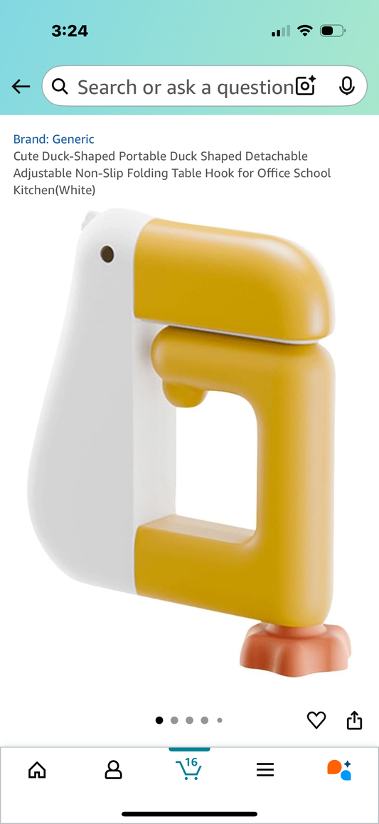 Purse Hook for Table, 2 Pcs Foldable & Non-Slip Utility Bag Hanger, No-Drill Cute Purse Hanger, Adjustable Bag Holder for School Office, Portable Desk Hooks for Table Storage & Organization