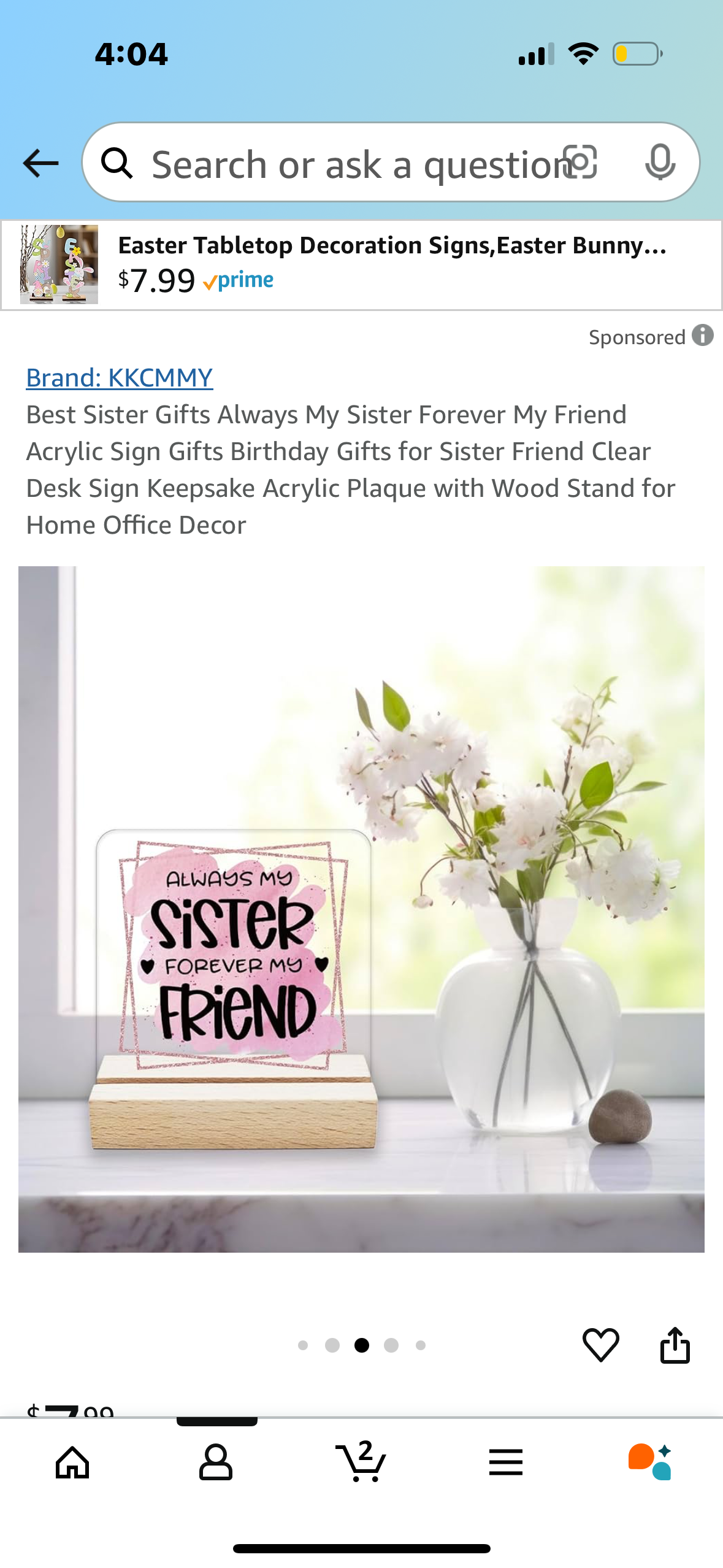 Best Sister Gifts Always My Sister Forever My Friend Acrylic Sign Gifts Birthday Gifts for Sister Friend Clear Desk Sign Keepsake Acrylic Plaque with Wood Stand for Home Office Decor