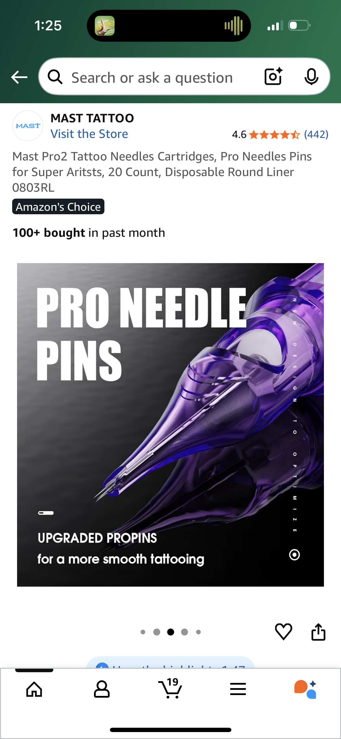 Mast Pro2 Tattoo Needles Cartridges, Pro Needles Pins for Super Aritsts, 20 Count, Disposable Round Liner 0803RL