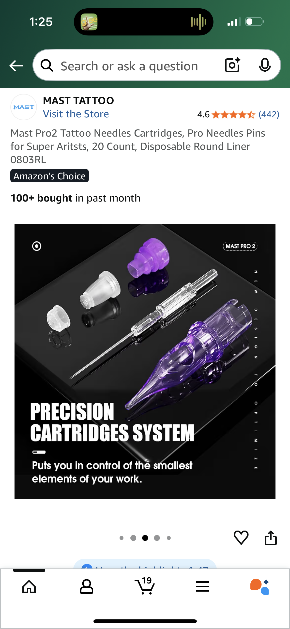 Mast Pro2 Tattoo Needles Cartridges, Pro Needles Pins for Super Aritsts, 20 Count, Disposable Round Liner 0803RL