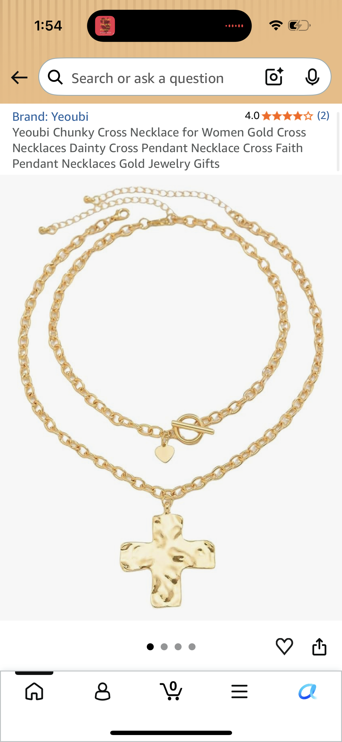 Yeoubi Chunky Cross Necklace for Women Gold Cross Necklaces Dainty Cross Pendant Necklace Cross Faith Pendant Necklaces Gold Jewelry Gifts