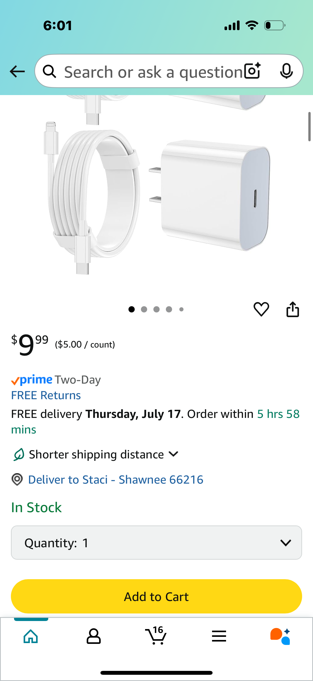 iPhone Charger Fast Charging 2 Pack Type C Wall Charger Block with 2 Pack [6FT&10FT] Long USB C to Lightning Cable for iPhone 14/13/12/12 Pro Max/11/Xs Max/XR/X,AirPods Pro