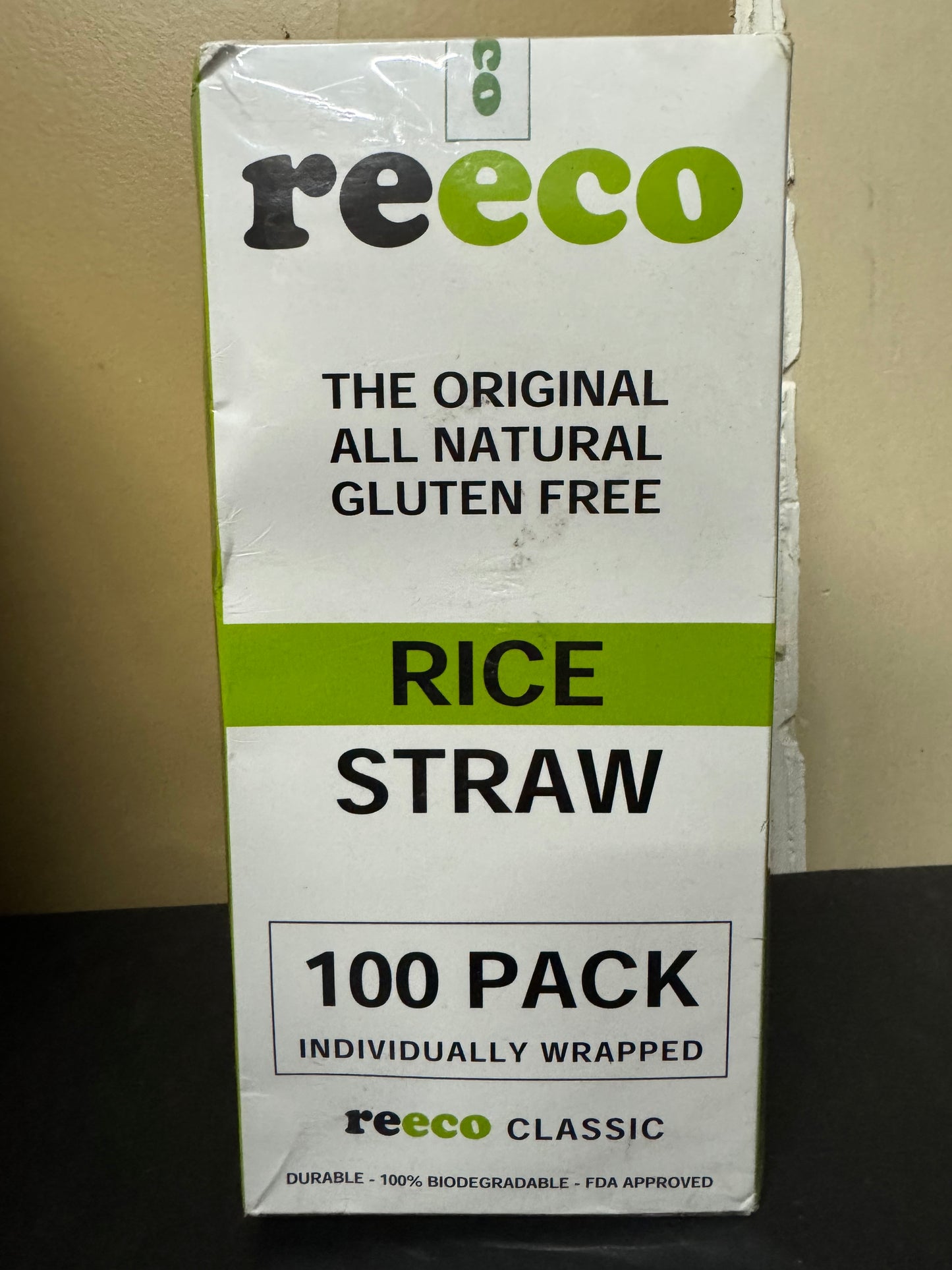 Biodegradable Rice Straws, 100 pack Individually Wrapped