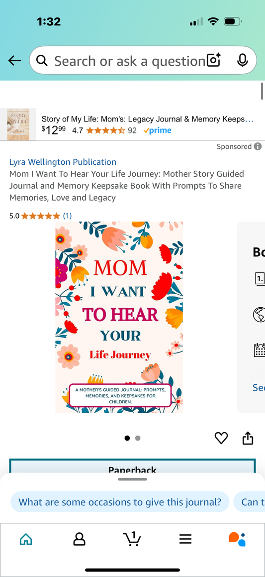 Mom I Want To Hear Your Story Journal