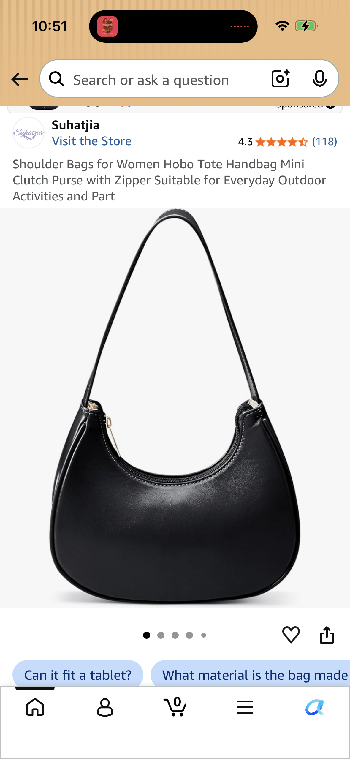 Shoulder Bags for Women Hobo Tote Handbag Mini Clutch Purse with Zipper Suitable for Everyday Outdoor Activities and Part