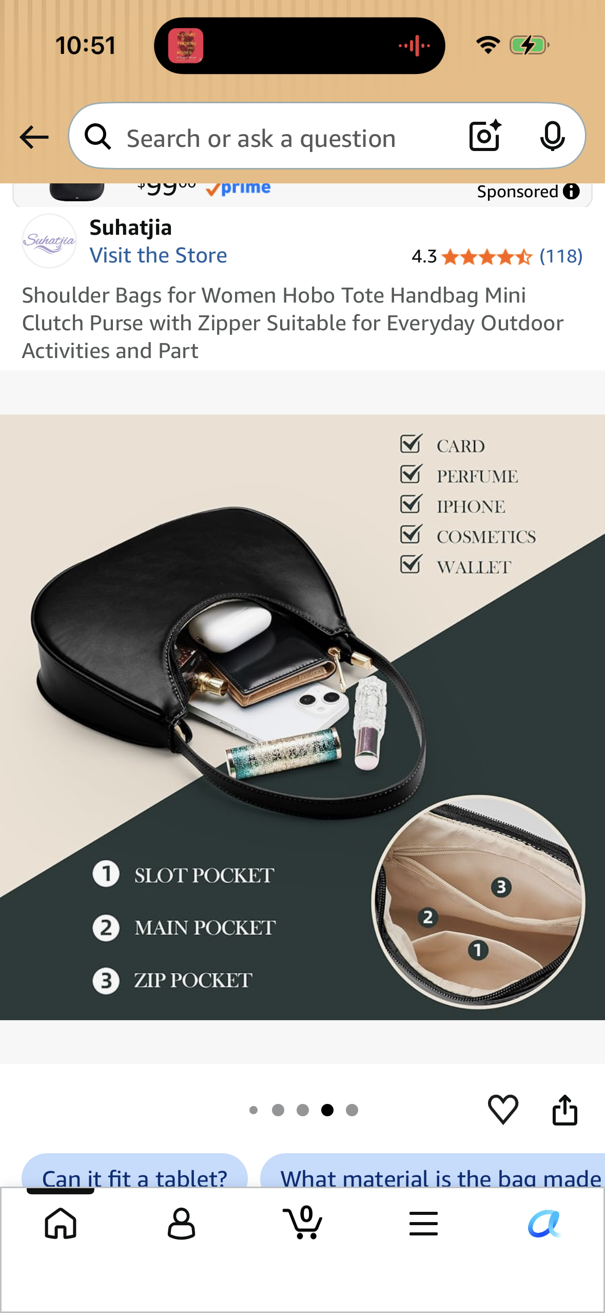 Shoulder Bags for Women Hobo Tote Handbag Mini Clutch Purse with Zipper Suitable for Everyday Outdoor Activities and Part