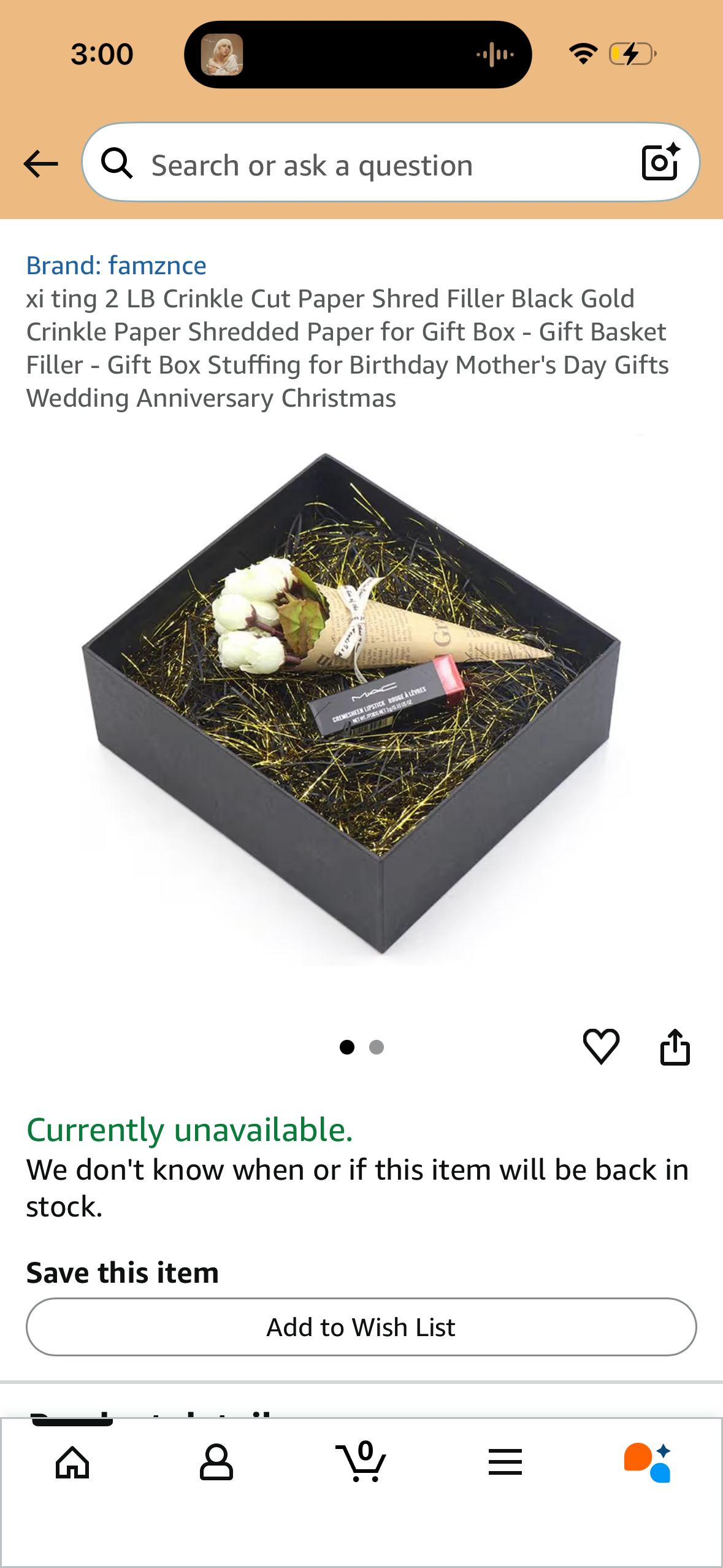 2 LB Crinkle Cut Paper Shred Filler Black Gold Crinkle Paper Shredded Paper for Gift Box - Gift Basket Filler - Gift Box Stuffing for Birthday Mother's Day Gifts Wedding Anniversary Christmas