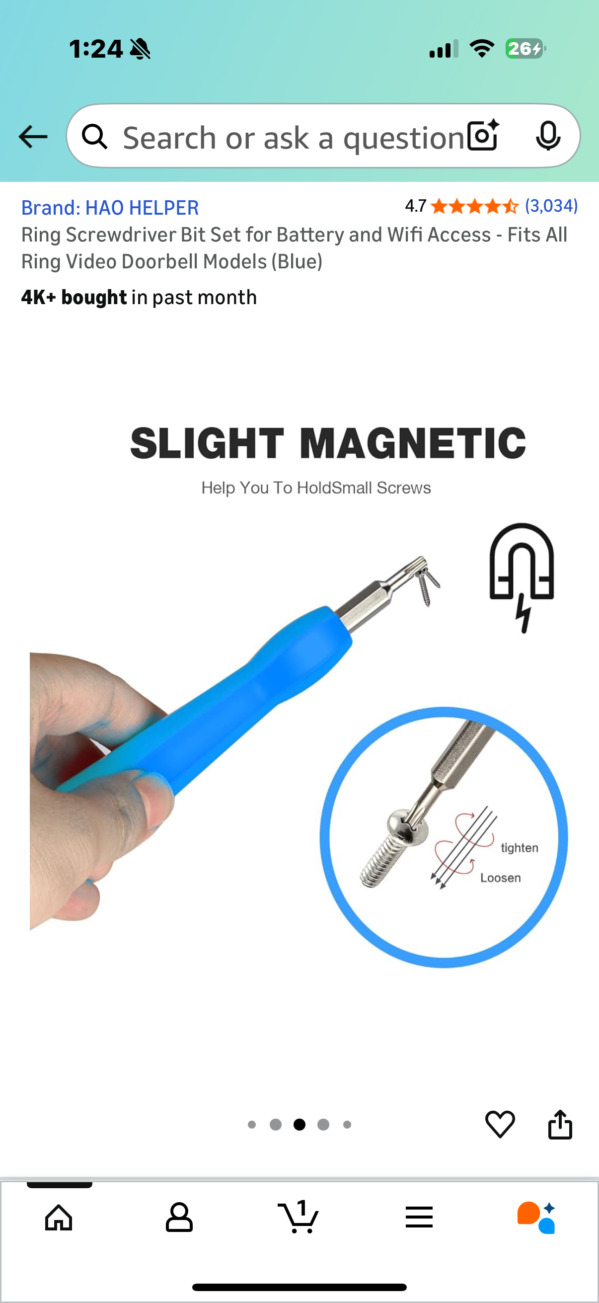 2 packages Screwdriver Bit Set for Battery and Wifi Access - Fits All Ring Video Doorbell Models (Blue)