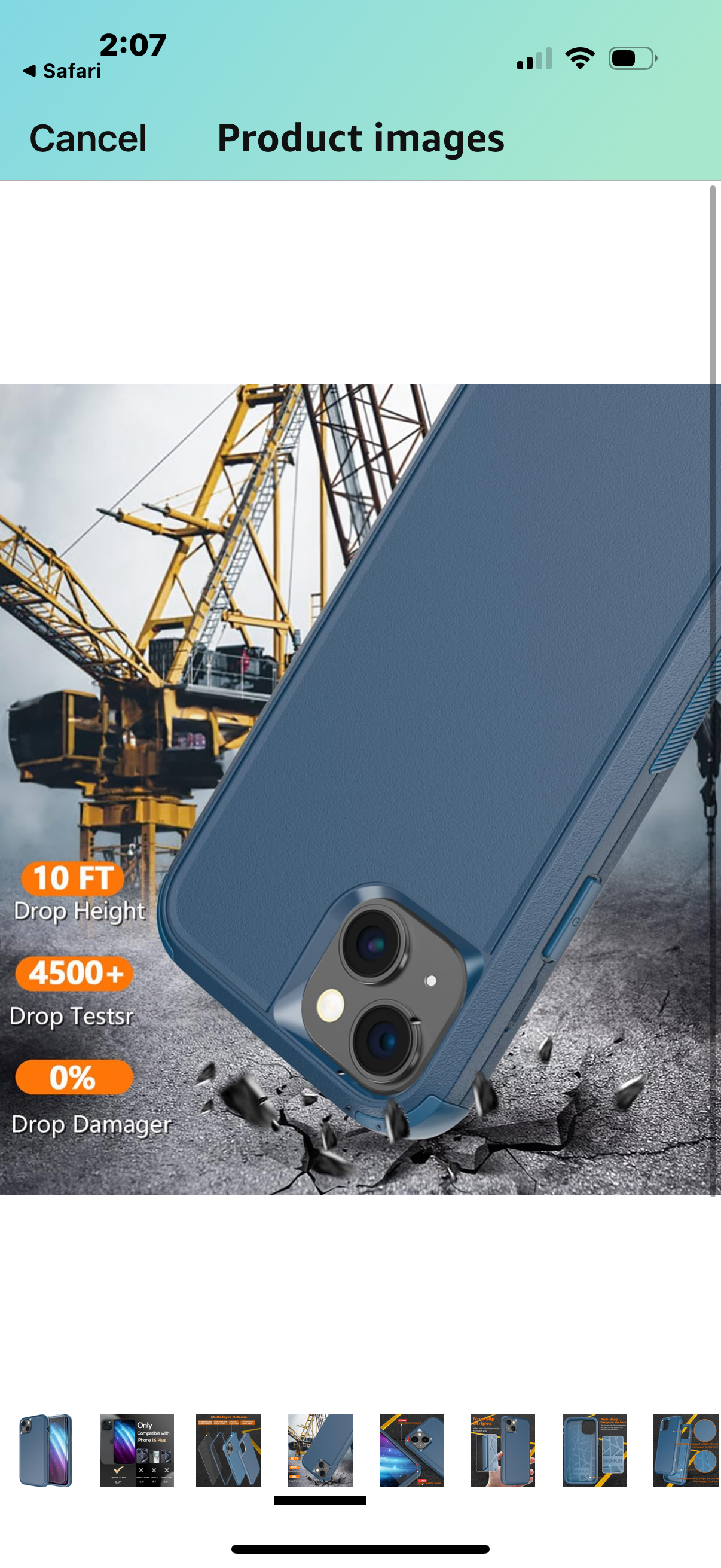 Diverbox for iPhone Case [Tempered Glass Screen Protector] [Shockproof] [Dropproof] Heavy Duty Protection Phone Case Cover (15-Blue)