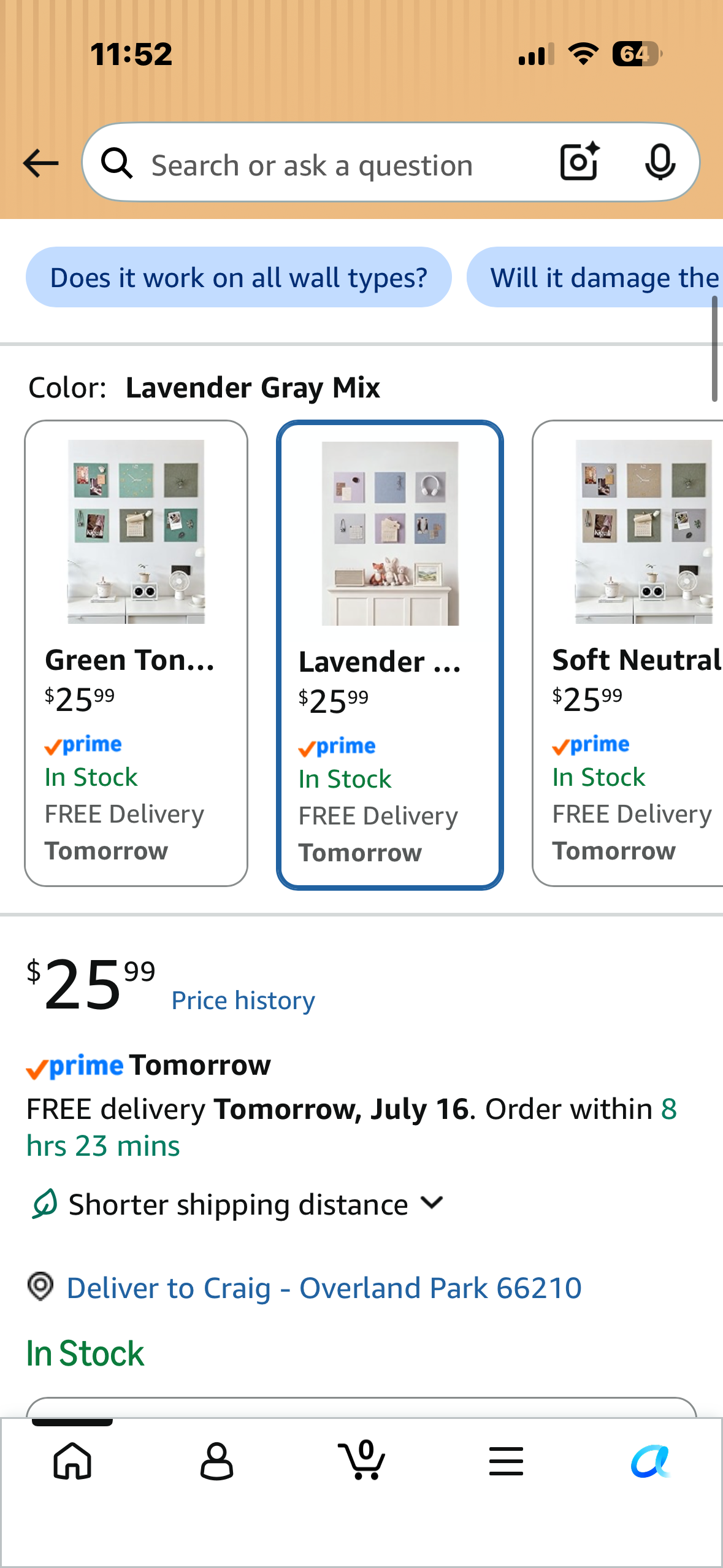 Felt Bulletin Board Tiles, 6 Pack Decorative Pin Board for Wall 11.8 x 11.8 Inches Cork Board Alternative, Easy Setup with 30 Push Pins & 36 Adhesive Tabs, Modern Stylish Memo, Photo Board