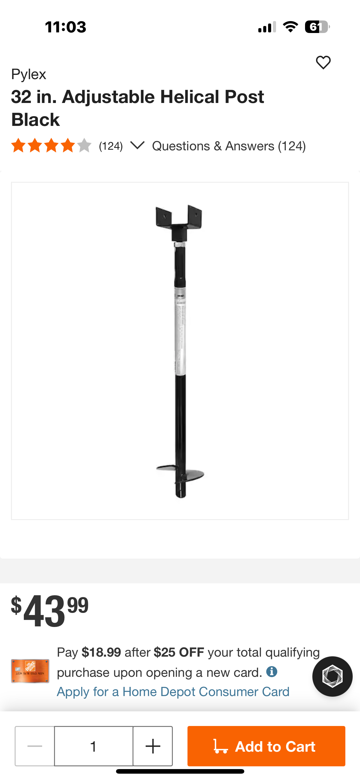 4 Pack Pylex Adjustable Helical Post No Dig Ground Anchor, 4" X4" Post for Patio, Shed or Deck, No Concrete - Black Steel (Black, 32") (G875)