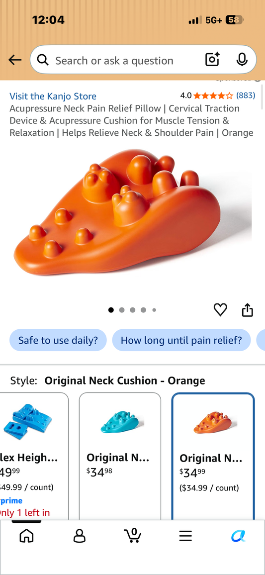 Acupressure Neck Pain Relief Pillow, Cervical Traction Device & Acupressure Cushion for Muscle Tension & Relaxation, Helps Relieve Neck & Shoulder Pain