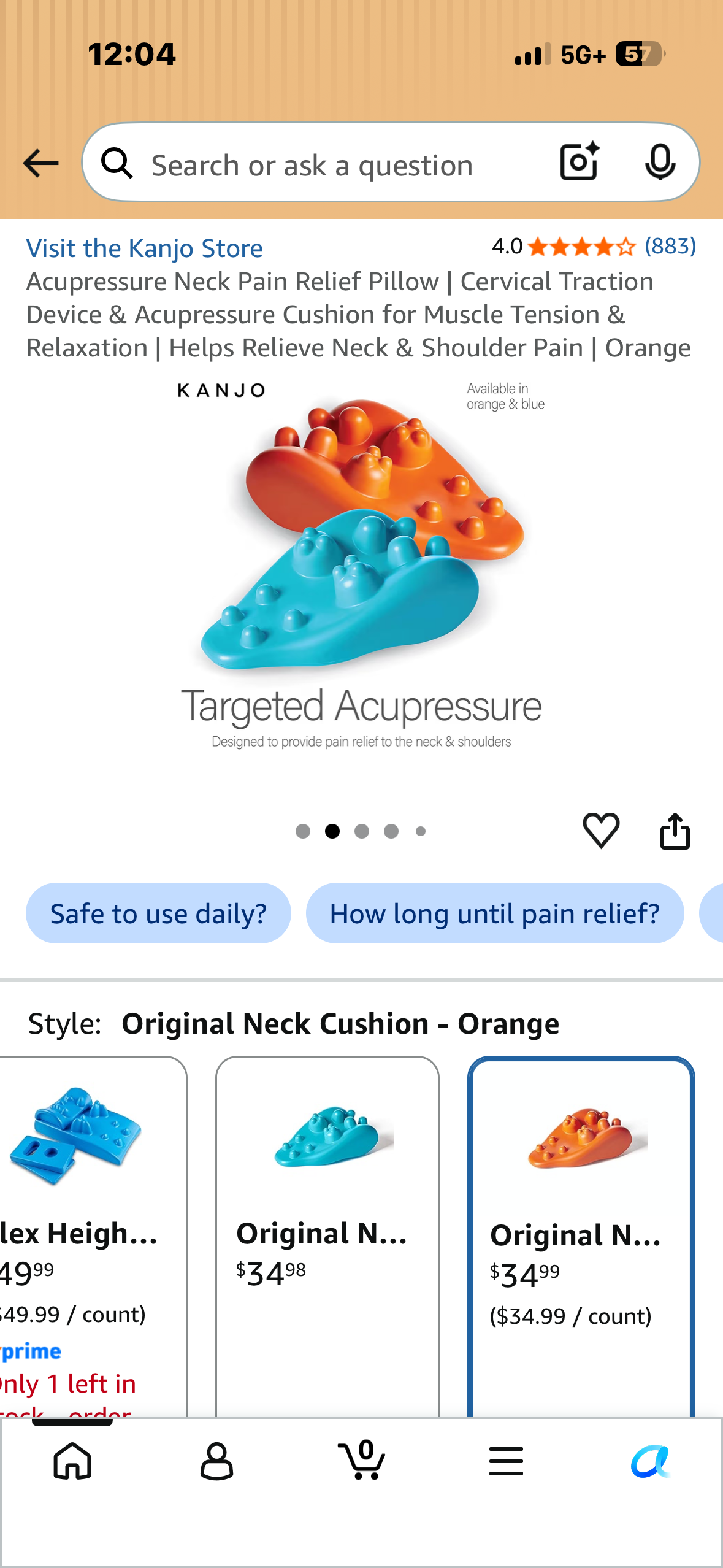 Acupressure Neck Pain Relief Pillow, Cervical Traction Device & Acupressure Cushion for Muscle Tension & Relaxation, Helps Relieve Neck & Shoulder Pain