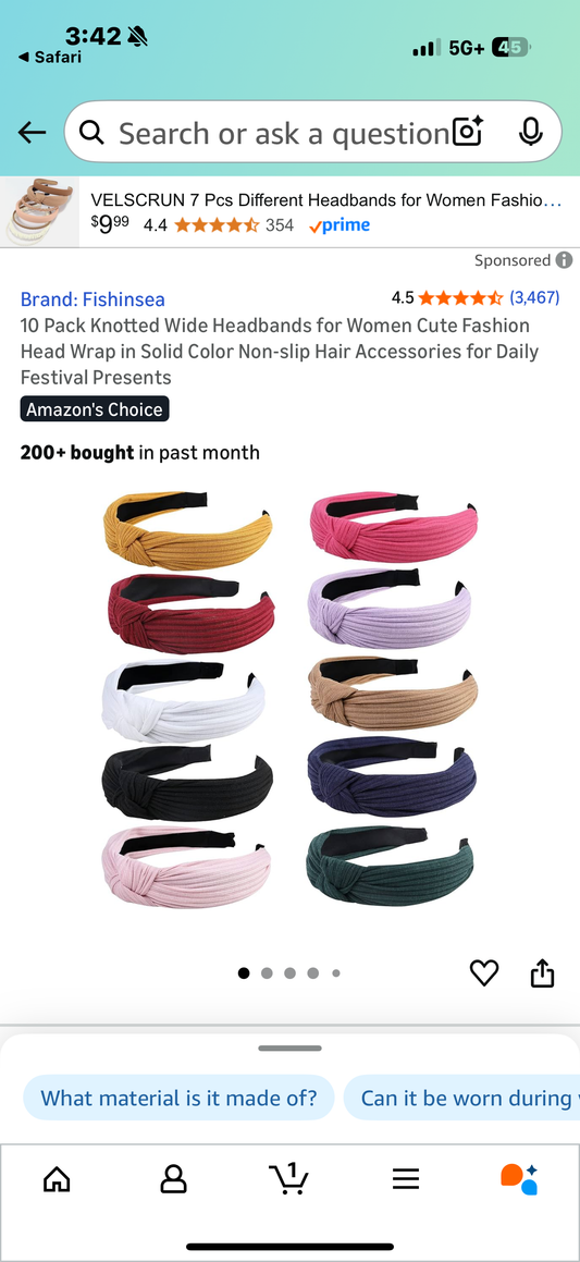10 Pack Knotted Wide Headbands for Women Cute Fashion Head Wrap in Solid Color Non-slip Hair Accessories for Daily Festival Presents