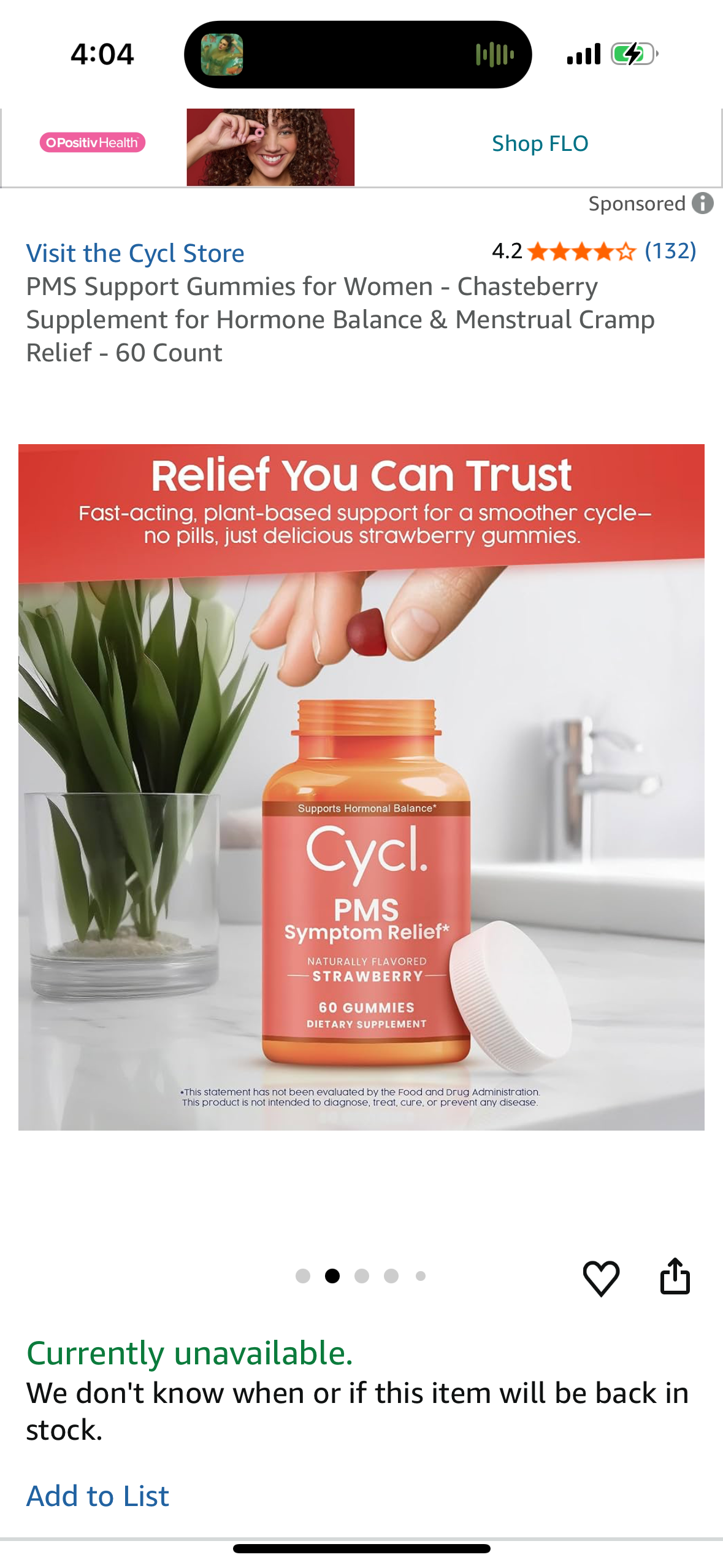 Cycl PMS Support Gummies for Women - Vegan Chasteberry Supplement for Hormone Balance & Menstrual Cramp Relief - 60 Count