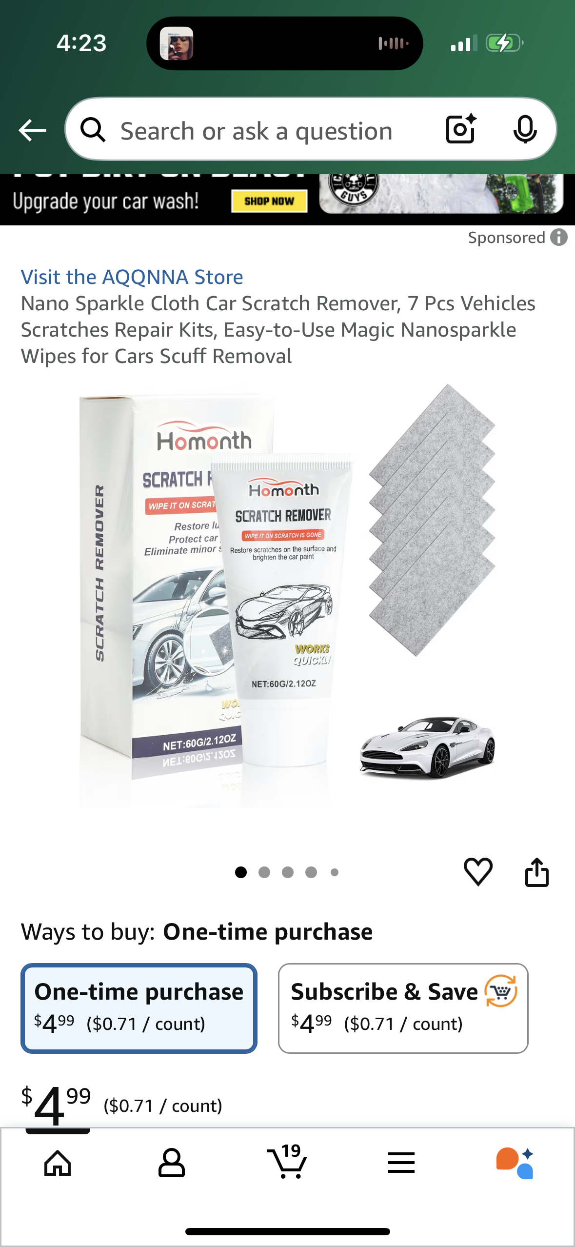 ‼️2 for $3‼️ Nano Sparkle Cloth Car Scratch Remover, 7 Pcs Vehicles Scratches Repair Kits, Easy-to-Use Magic Nanosparkle Wipes for Cars Scuff Removal