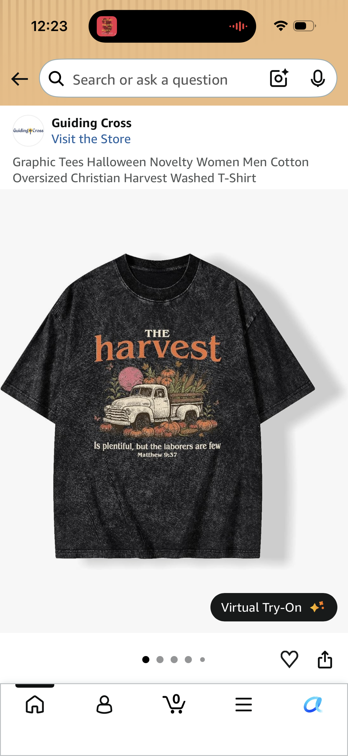Graphic Tees Halloween Novelty Women Men Cotton Oversized Christian Harvest Washed T-Shirt (Size X-Large)
