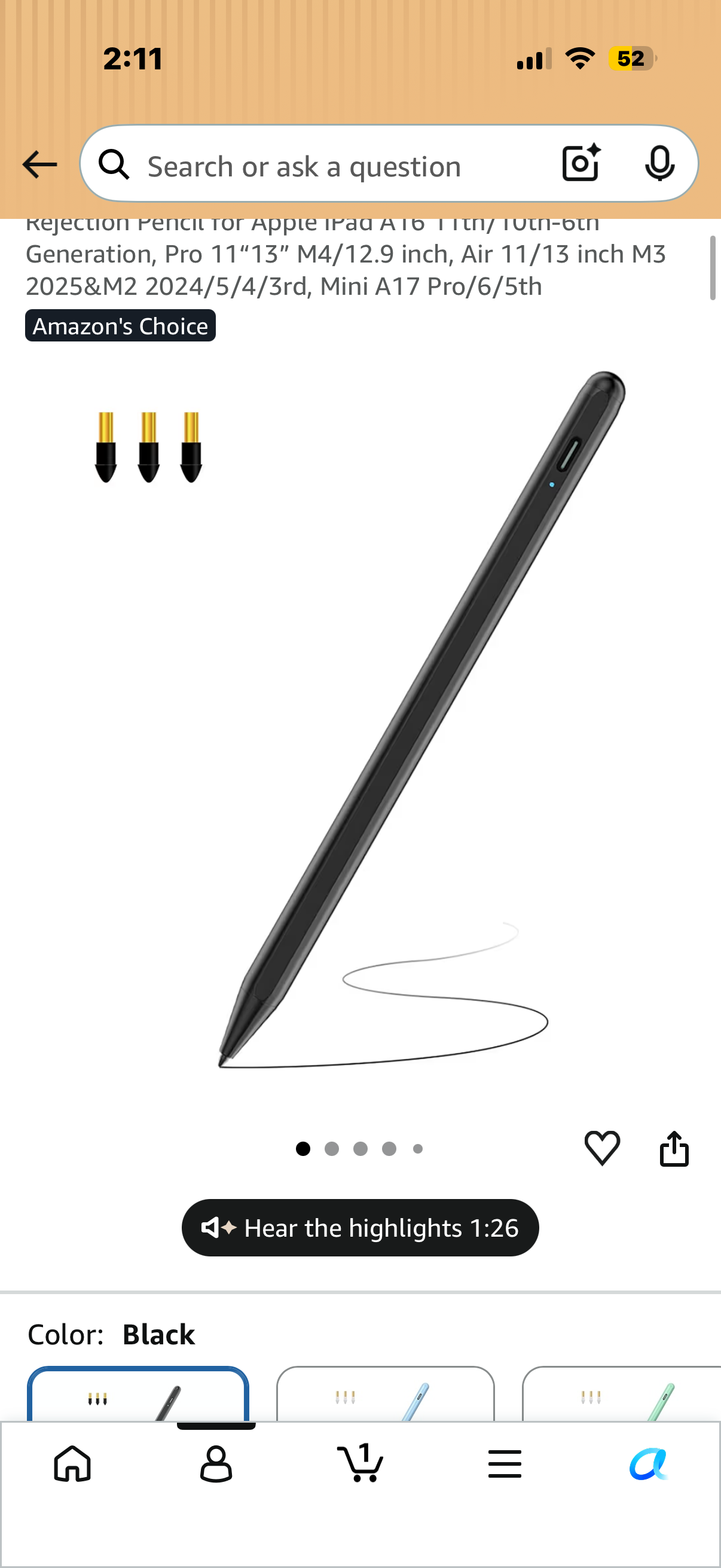 Stylus Pen for iPad (2018-2026), Fast Charging & Palm Rejection Pencil for Apple iPad A16 11th/10th-6th Generation, Pro 11“13” M4/12.9 inch, Air 11/13 inch M3 2025&M2 2024/5/4/3rd, Mini A17 Pro/6/5th