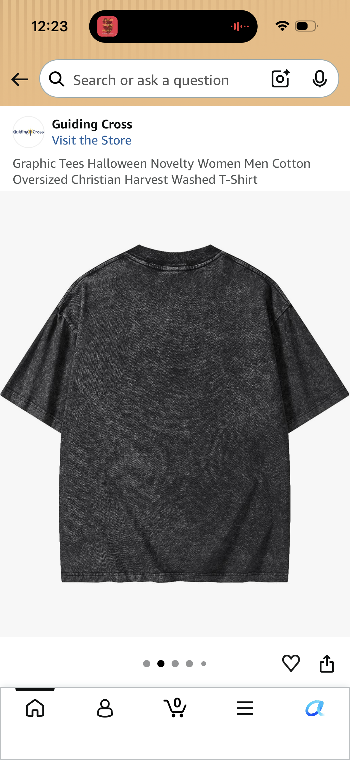 Graphic Tees Halloween Novelty Women Men Cotton Oversized Christian Harvest Washed T-Shirt (Size X-Large)