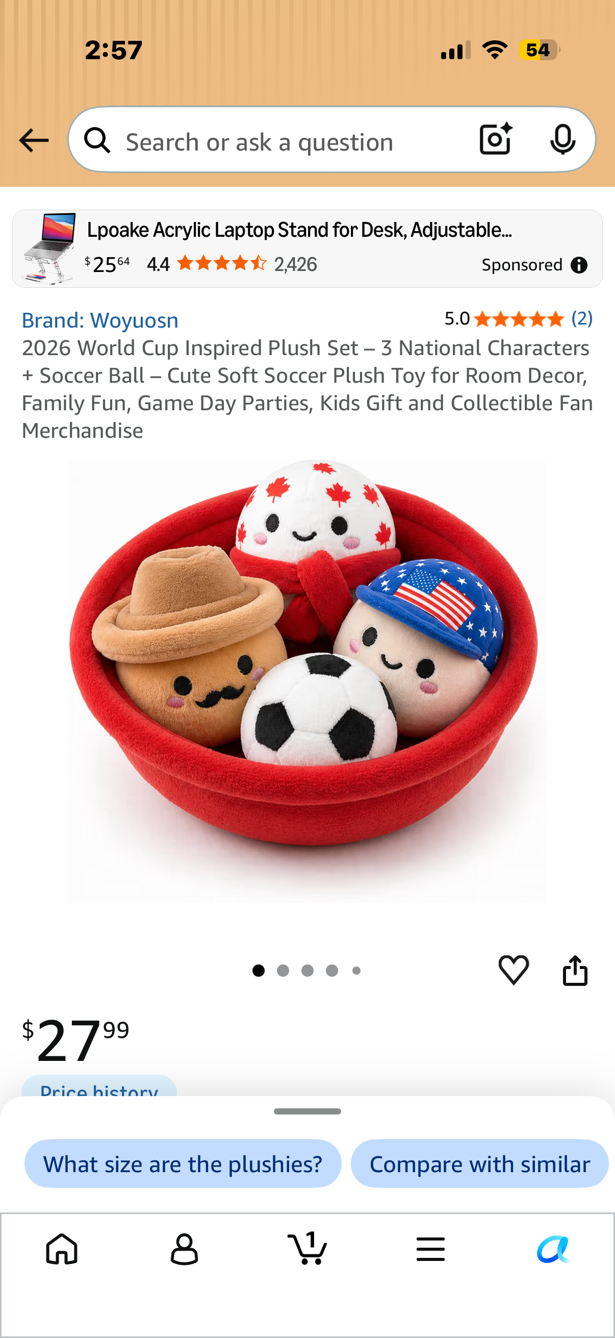 2026 World Cup Inspired Plush Set – 3 National Characters + Soccer Ball – Cute Soft Soccer Plush Toy for Room Decor, Family Fun, Game Day Parties, Kids Gift and Collectible Fan Merchandise