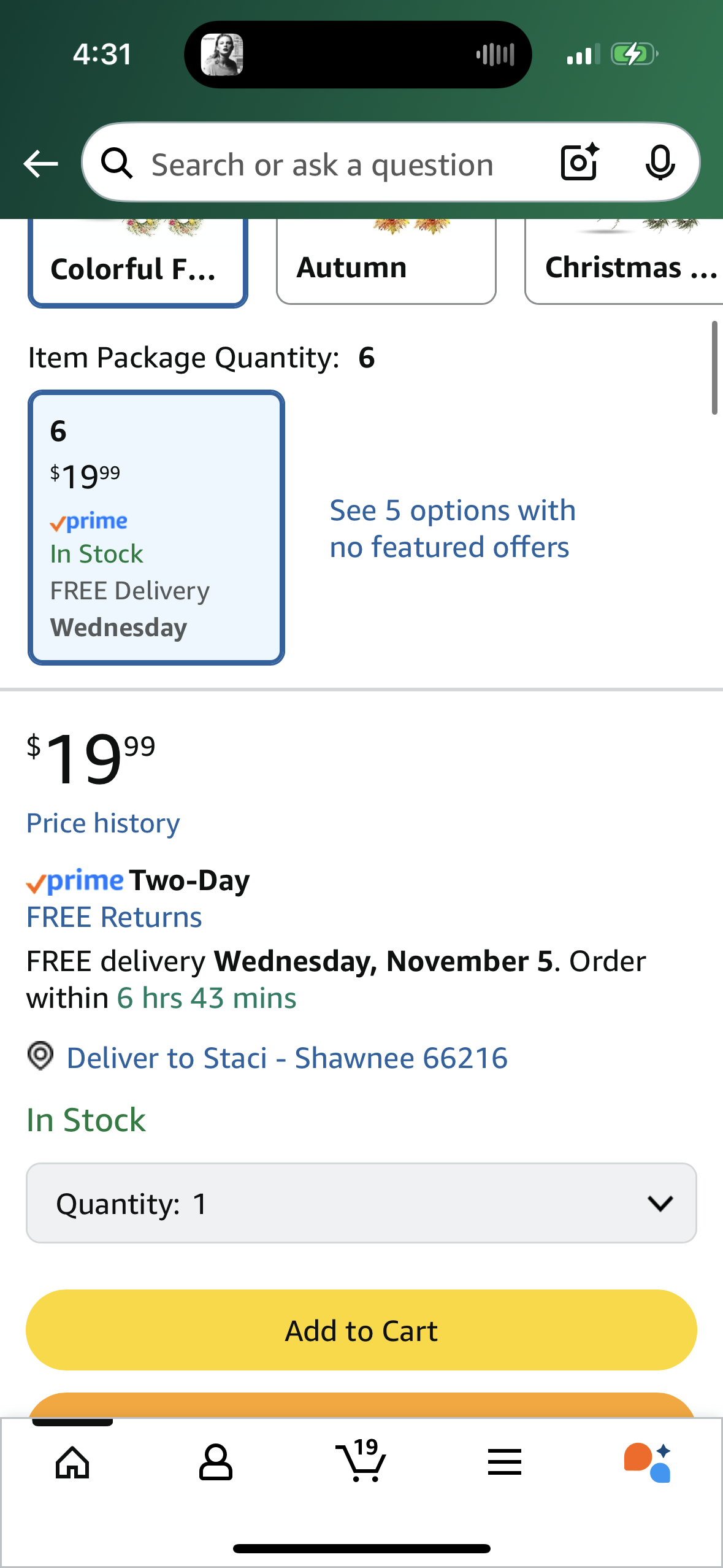 6 Pcs Spring Summer Hanging Flower Swags Wreaths Mini Artificial Wild Flower Wreath Artificial Candle Rings Wreaths for Pillar Front Door Porch Wall Window Farmhouse All Seasons Decoration