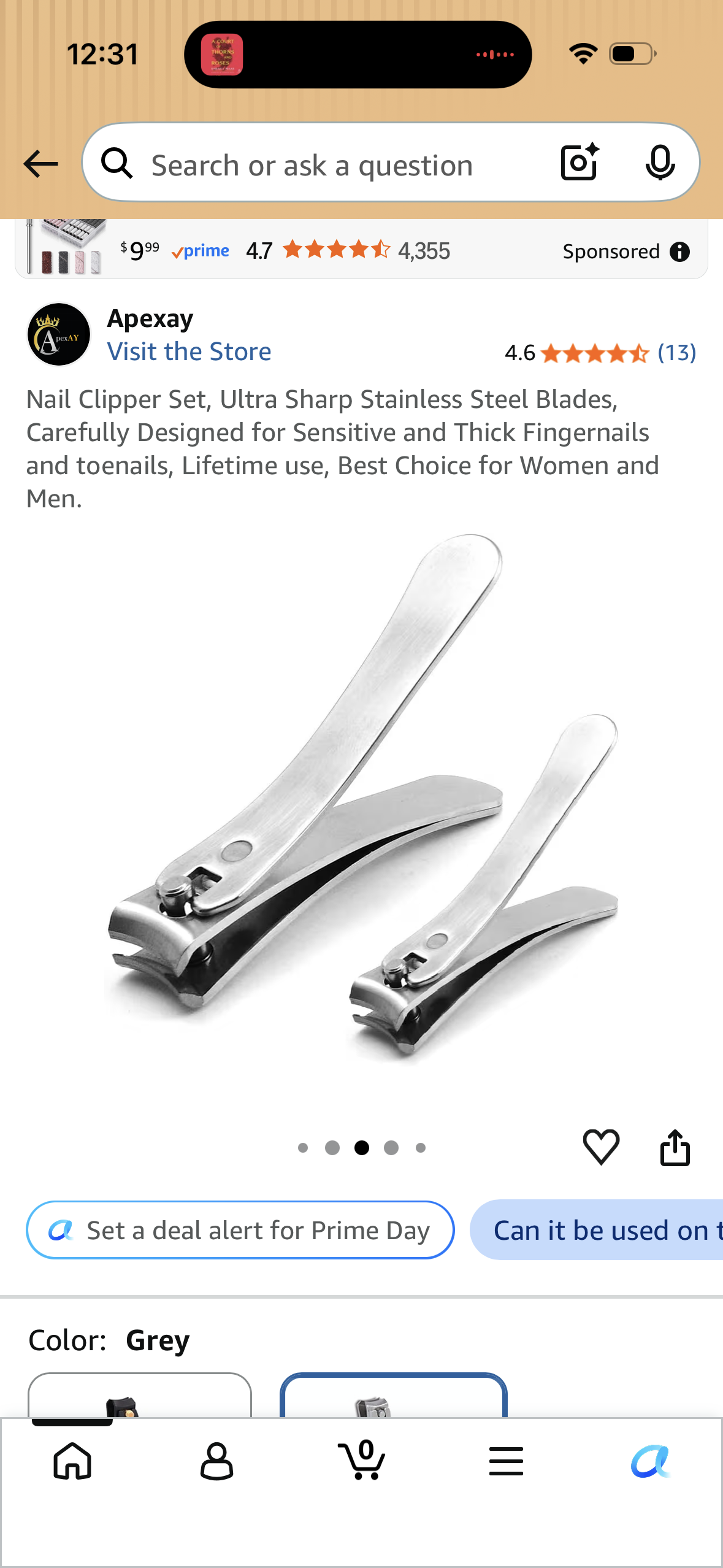 Nail Clipper Set, Ultra Sharp Stainless Steel Blades, Carefully Designed for Sensitive and Thick Fingernails and toenails, Lifetime use, Best Choice for Women and Men.