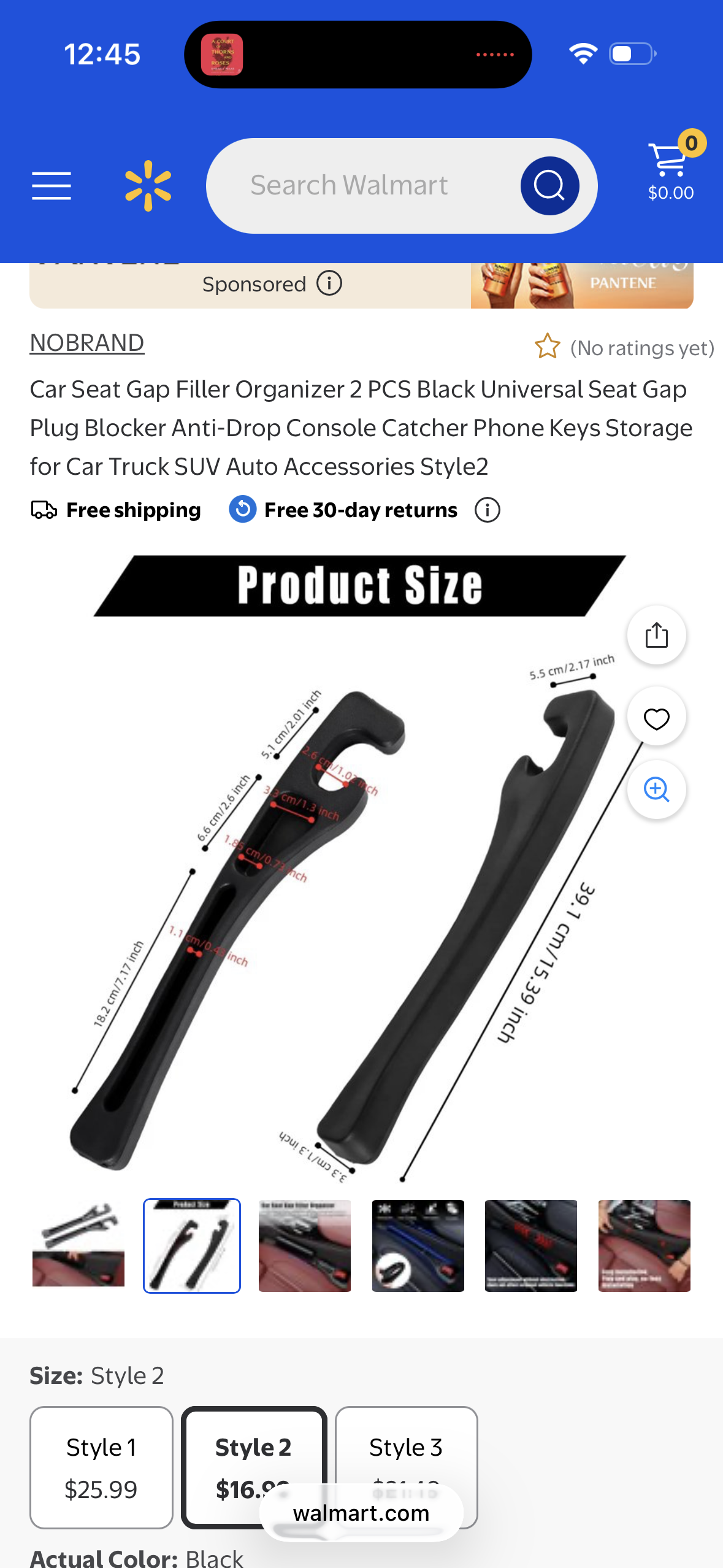 Universal Car Seat Gap Filler Plug Set with Storage Slot, Black (Black Set)