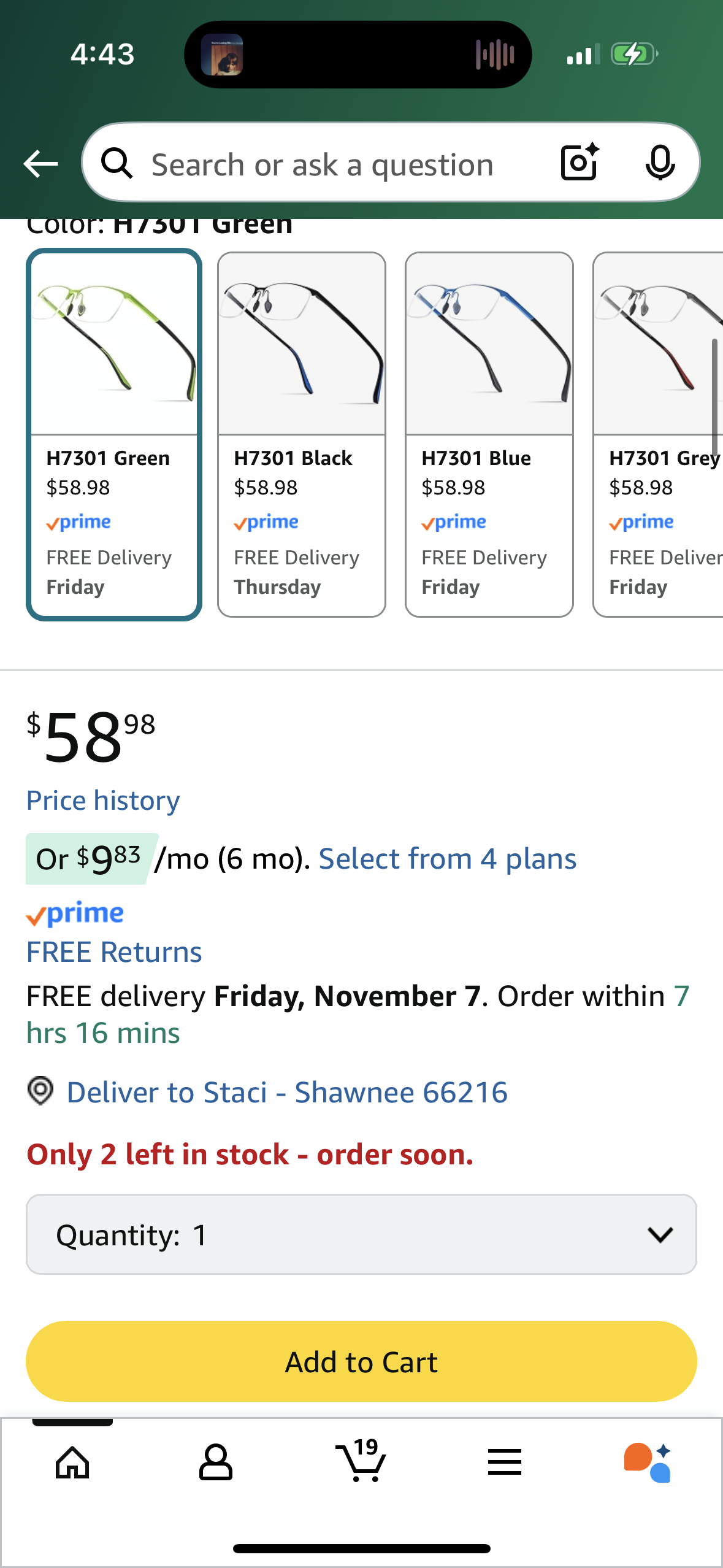 Pure Titanium Glasses Frame Men Semi Rimless Square Eyeglasses Eyewear