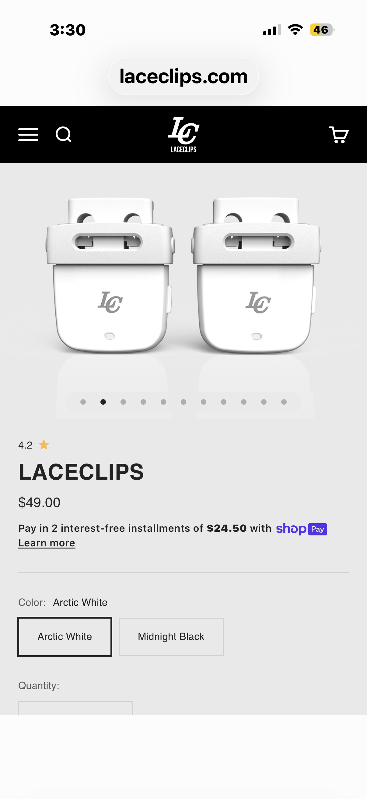 LC LaceClips Smart Activity Tracker - Shoe-Mounted Step Counter for Walking & Sports Performance Monitor - Track 25+ Activities, Jumps & Calories with App - No Subscription Required (White)