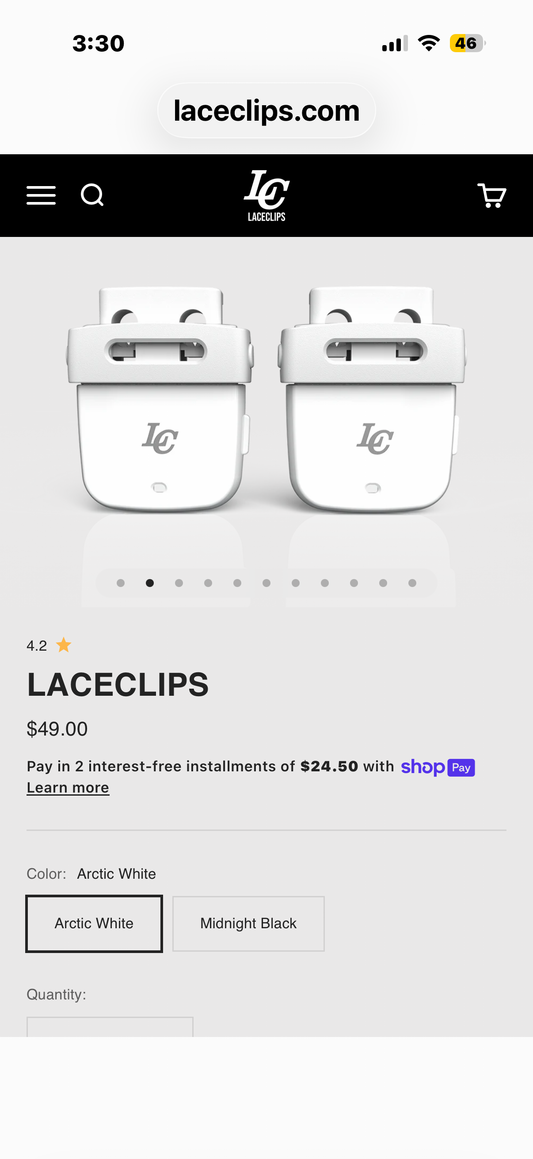 LC LaceClips Smart Activity Tracker - Shoe-Mounted Step Counter for Walking & Sports Performance Monitor - Track 25+ Activities, Jumps & Calories with App - No Subscription Required (White)