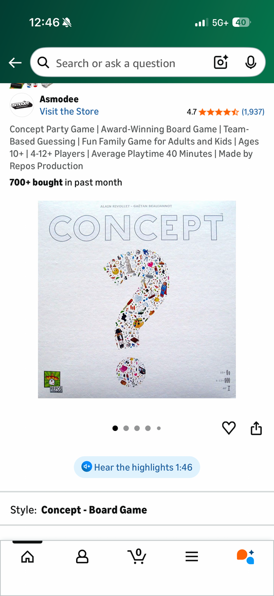 Concept Party Game | Award-Winning Board Game | Team-Based Guessing | Fun Family Game for Adults and Kids | Ages 10+ | 4-12+ Players | Average Playtime 40 Minutes | Made by Repos Production