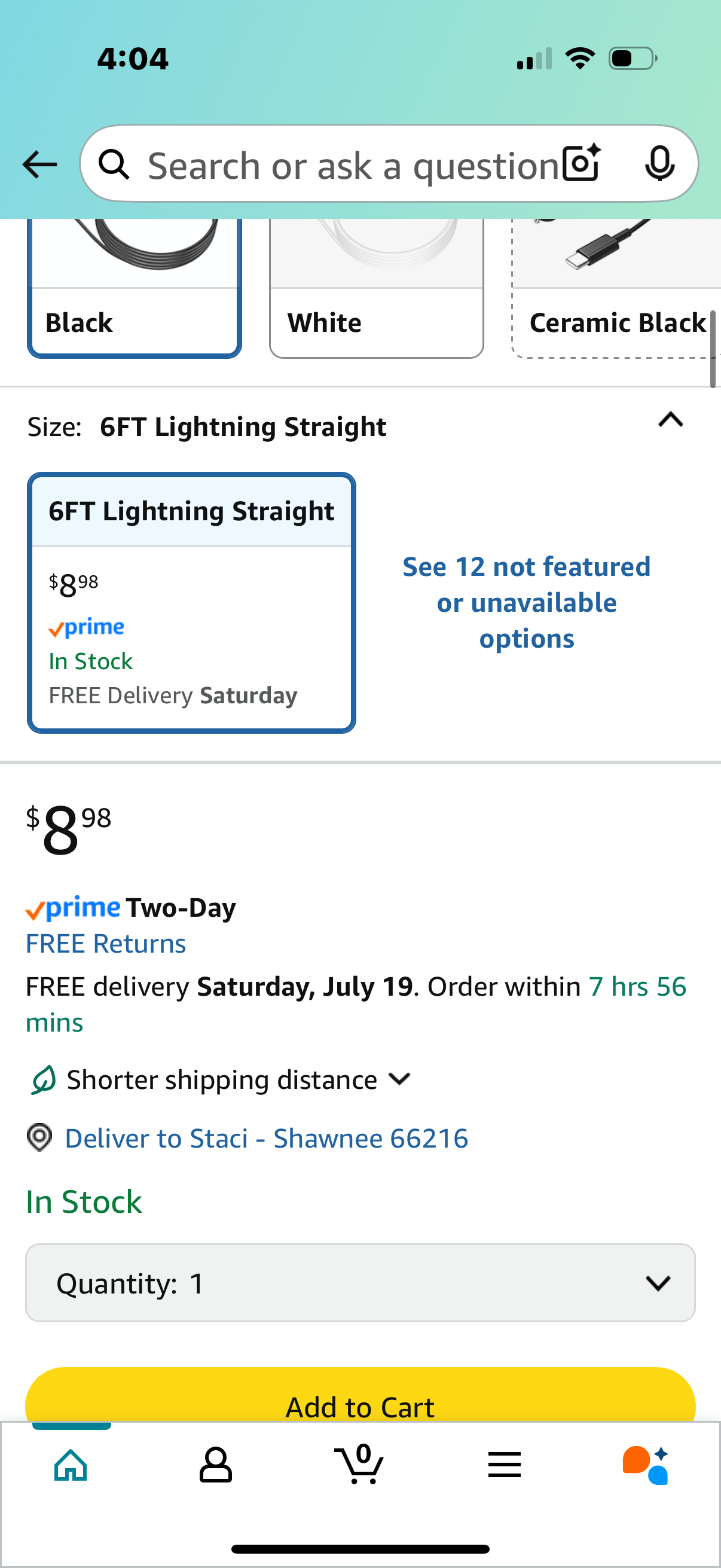 MFi Certified】iPhone Fast Car Charger, Caiinei 4.8A Dual USB Power Cigarette Lighter iPhone Car Charger Fast Charging Built-in 6FT Lightning Cable for iPhone 14 13 12 11 Pro Max XS Mini XR X SE iPad