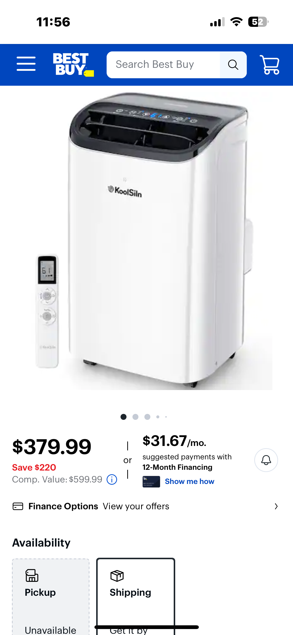 14,000 BTU Portable Air Conditioner, Cools Up to 700 Sq.Ft, Auto-Evaporation, Low Noise Portable AC Unit with Remote Control, for Home, Office, Garage, White (R705)