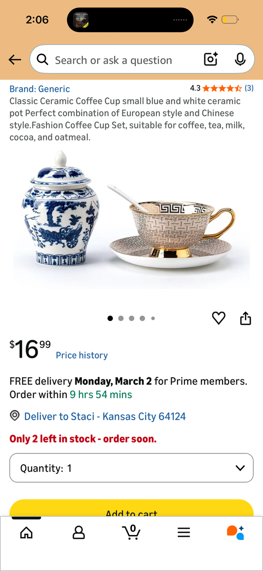 Classic Ceramic Coffee Cup small blue and white ceramic pot Perfect combination of European style and Chinese style.Fashion Coffee Cup Set, suitable for coffee, tea, milk, cocoa, and oatmeal.
