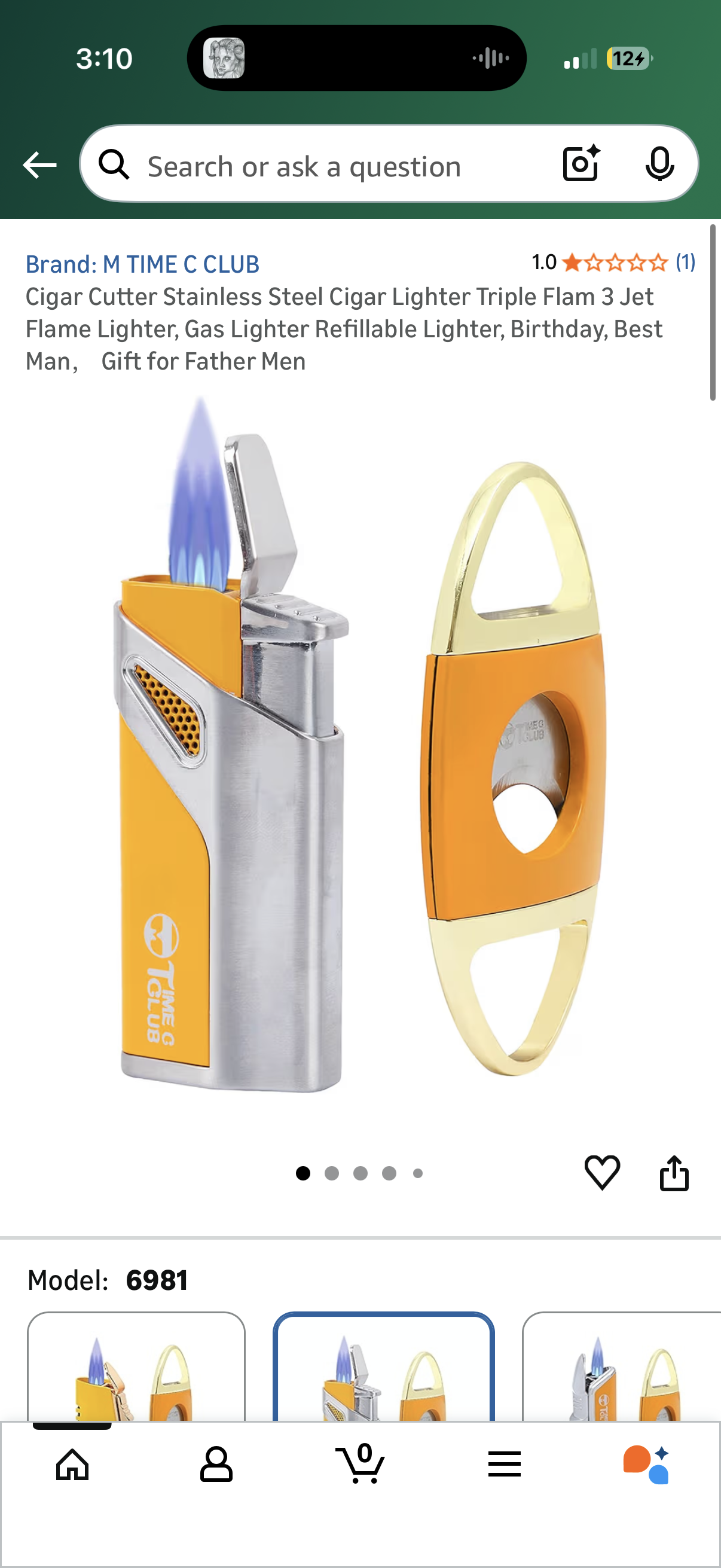 Cigar Cutter Stainless Steel Cigar Lighter Triple Flam 3 Jet Flame Lighter, Gas Lighter Refillable Lighter, Birthday, Best Man， Gift for Father Men