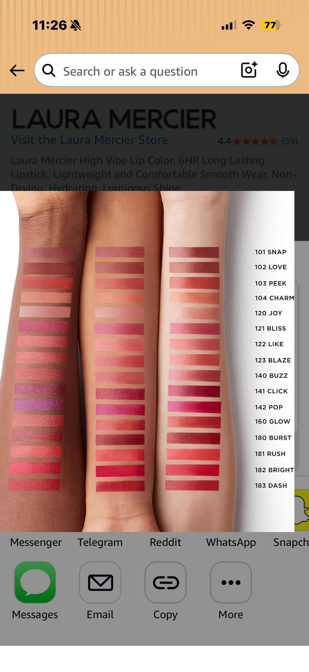 Laura Mercier High Vibe Lip Color, 6HR Long Lasting Lipstick, Lightweight and Comfortable Smooth Wear, Non-Drying, Hydrating, Luminous Shine BLISS