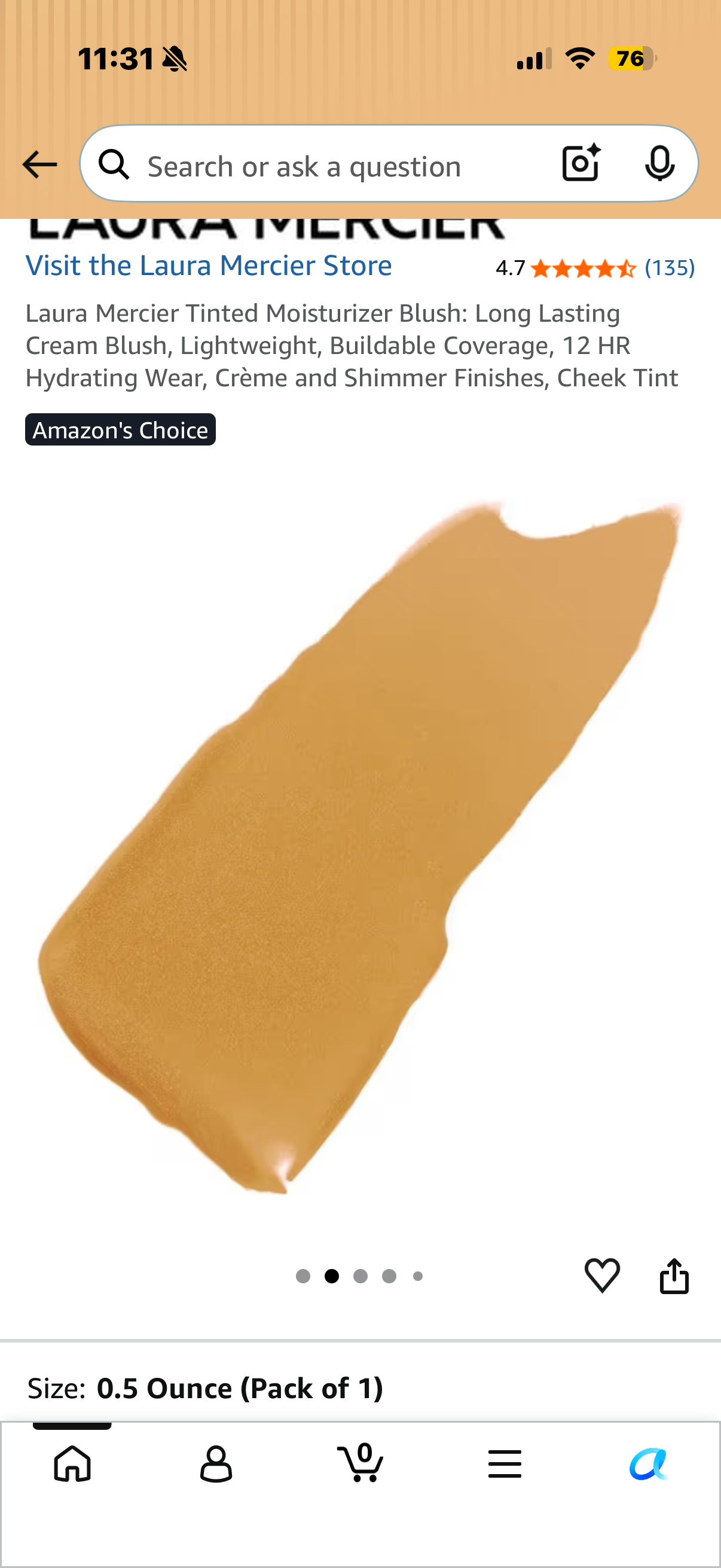 Laura Mercier High Vibe Lip Color, 6HR Long Lasting Lipstick, Lightweight and Comfortable Smooth Wear, Non-Drying, Hydrating, Luminous Shine SOLEIL
