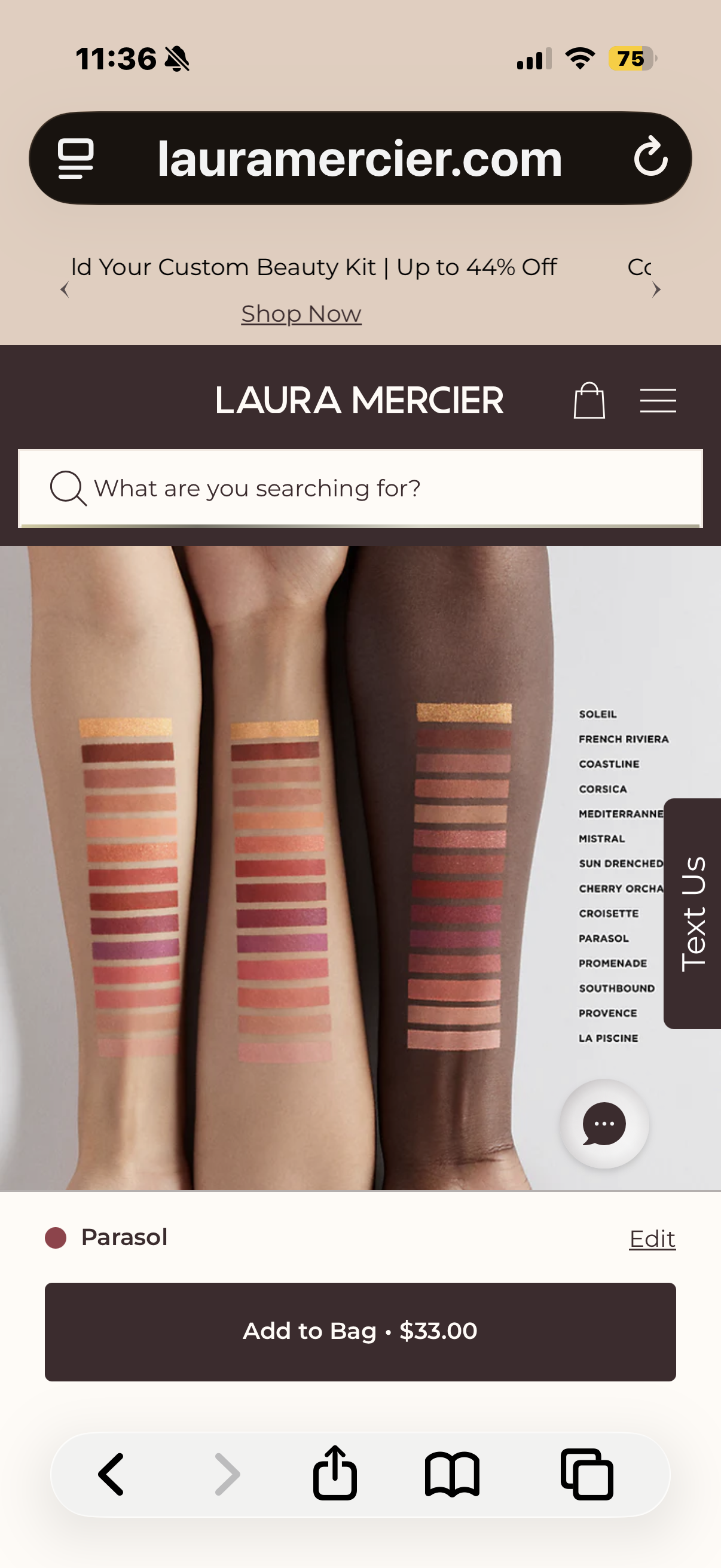Laura Mercier Tinted Moisturizer Blush: Long Lasting Cream Blush, Lightweight, Buildable Coverage, 12 HR Hydrating Wear, Crème and Shimmer Finishes, Cheek Tint PARASOL