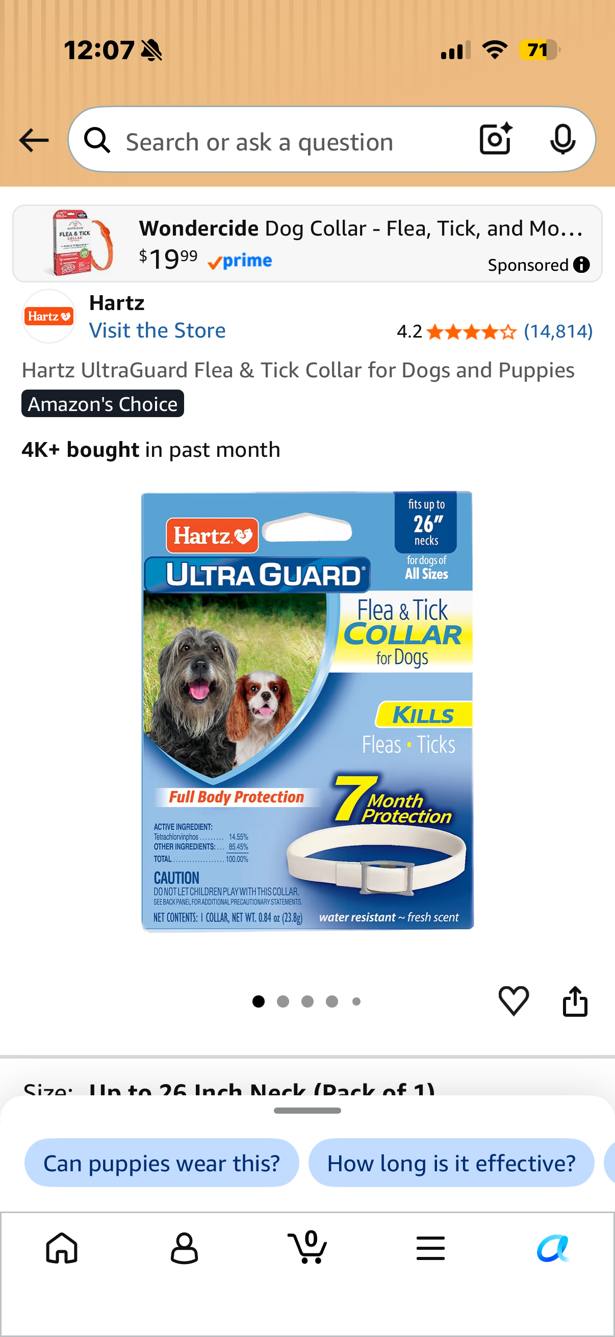 ‼️2 for 1‼️ Hartz Ultra Guard Flea & Tick Collar For Dogs