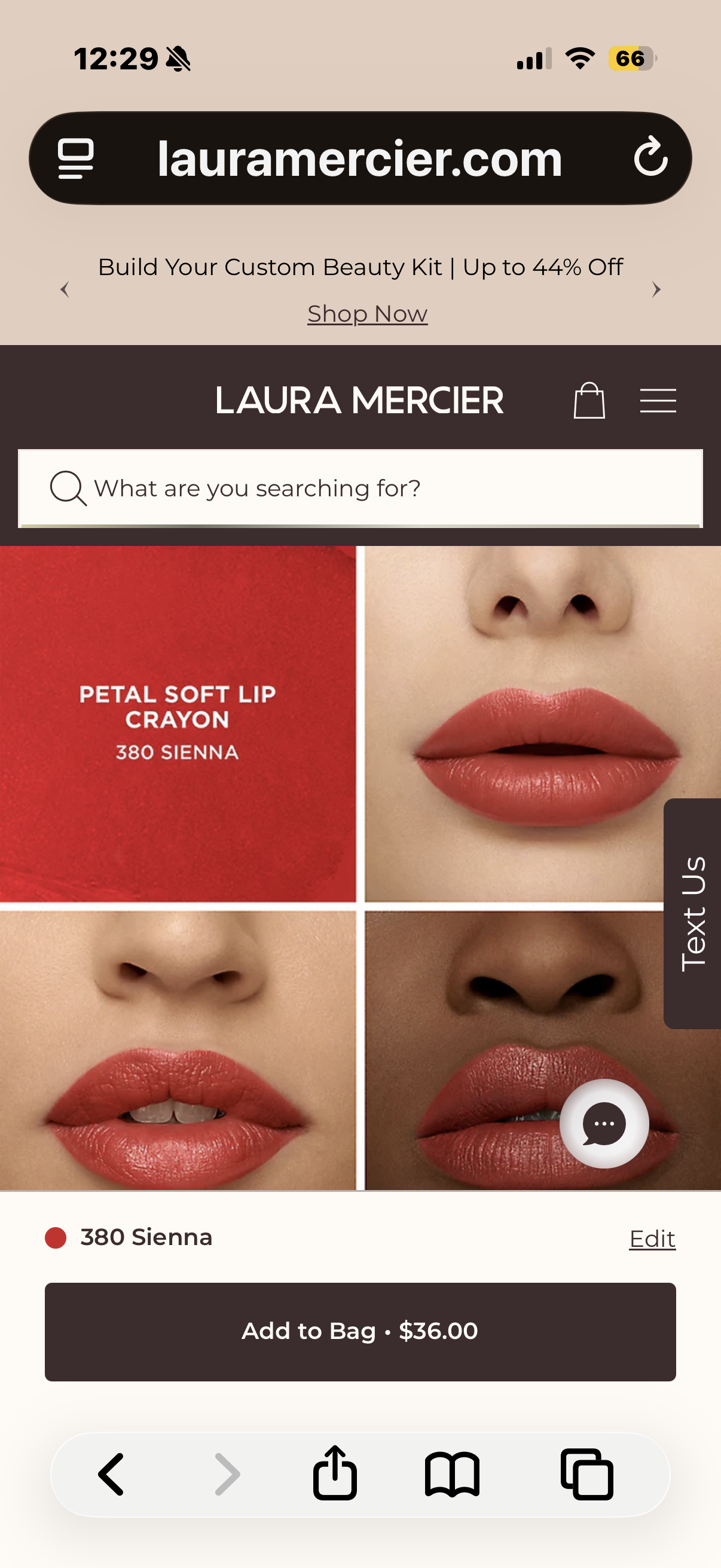 Laura Mercier Petal Soft Lipstick Crayon, 24HR Lip Softening Hydration, 12HR Sheer Matte Lip Color, Comfortable Weightless Wear, Diffused, Blurred Effect SIENNA