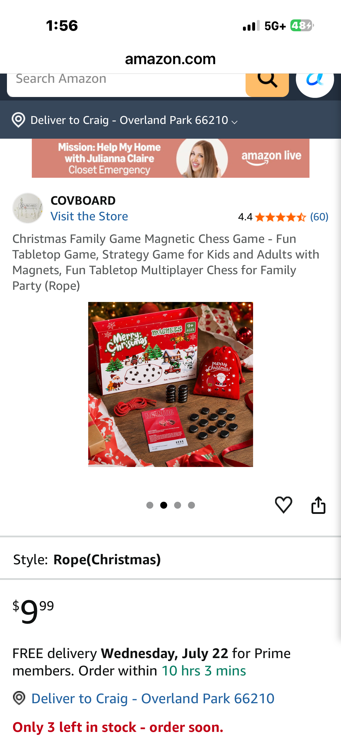 Magnetic Chess Game - Fun Tabletop Game, Strategy Game for Kids and Adults with Magnets, Fun Tabletop Multiplayer Chess for Family Party (Rope)
