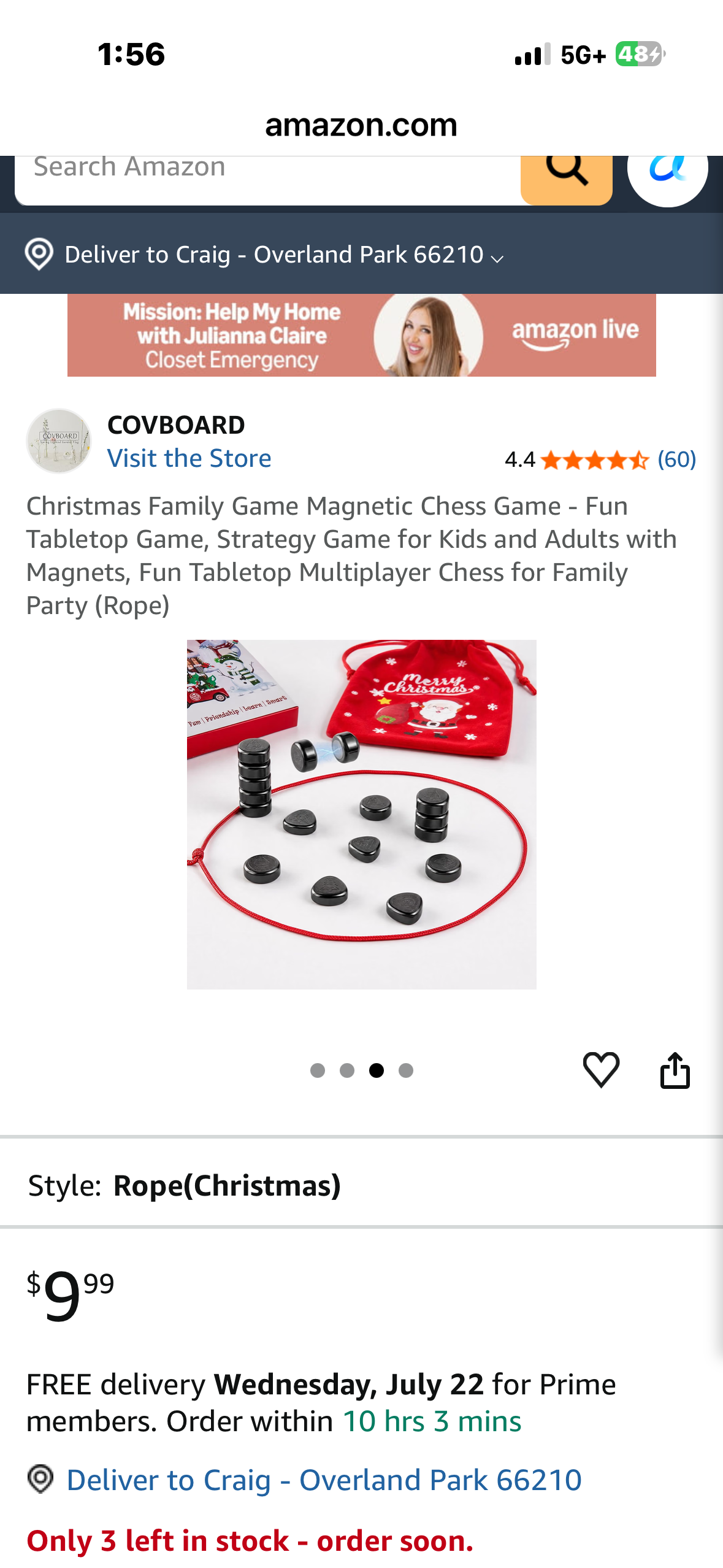 Magnetic Chess Game - Fun Tabletop Game, Strategy Game for Kids and Adults with Magnets, Fun Tabletop Multiplayer Chess for Family Party (Rope)