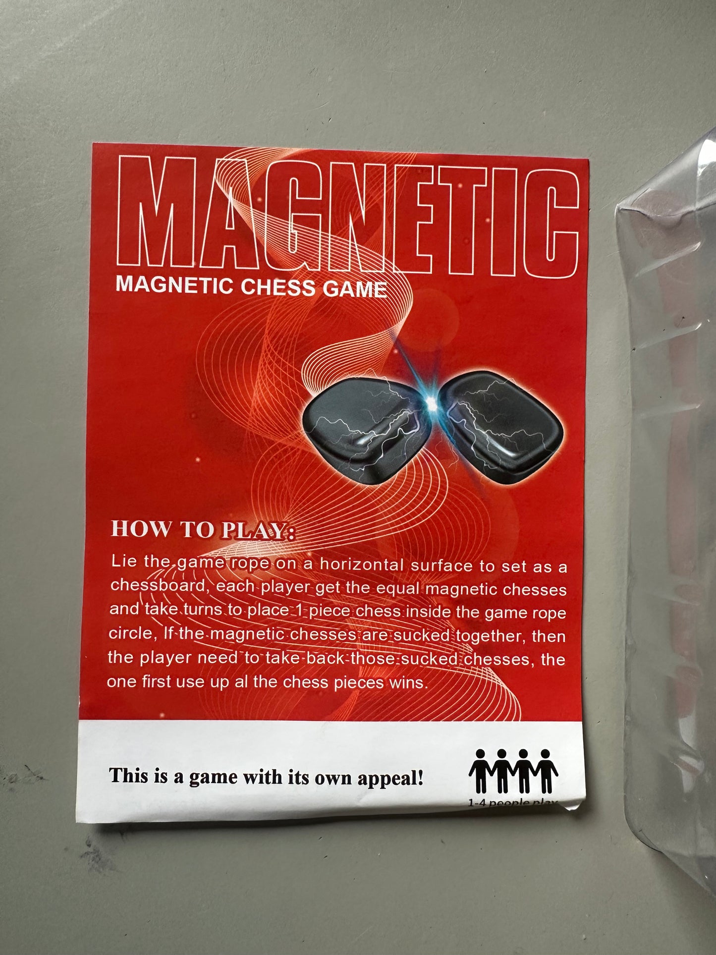 Magnetic Chess Game - Fun Tabletop Game, Strategy Game for Kids and Adults with Magnets, Fun Tabletop Multiplayer Chess for Family Party (Rope)
