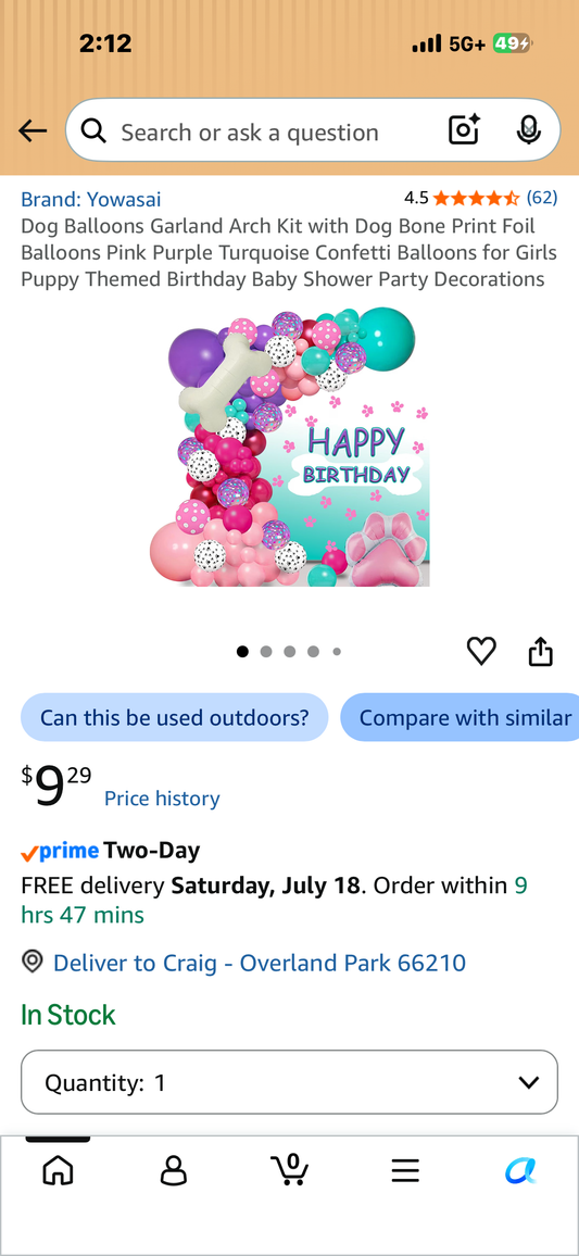 Dog Balloon Arch Garland, Pink Purple Dog Print Balloons with Dog-Cards for Dog Birthday Decorations Girls Birthday Pet Dog Party Supplies